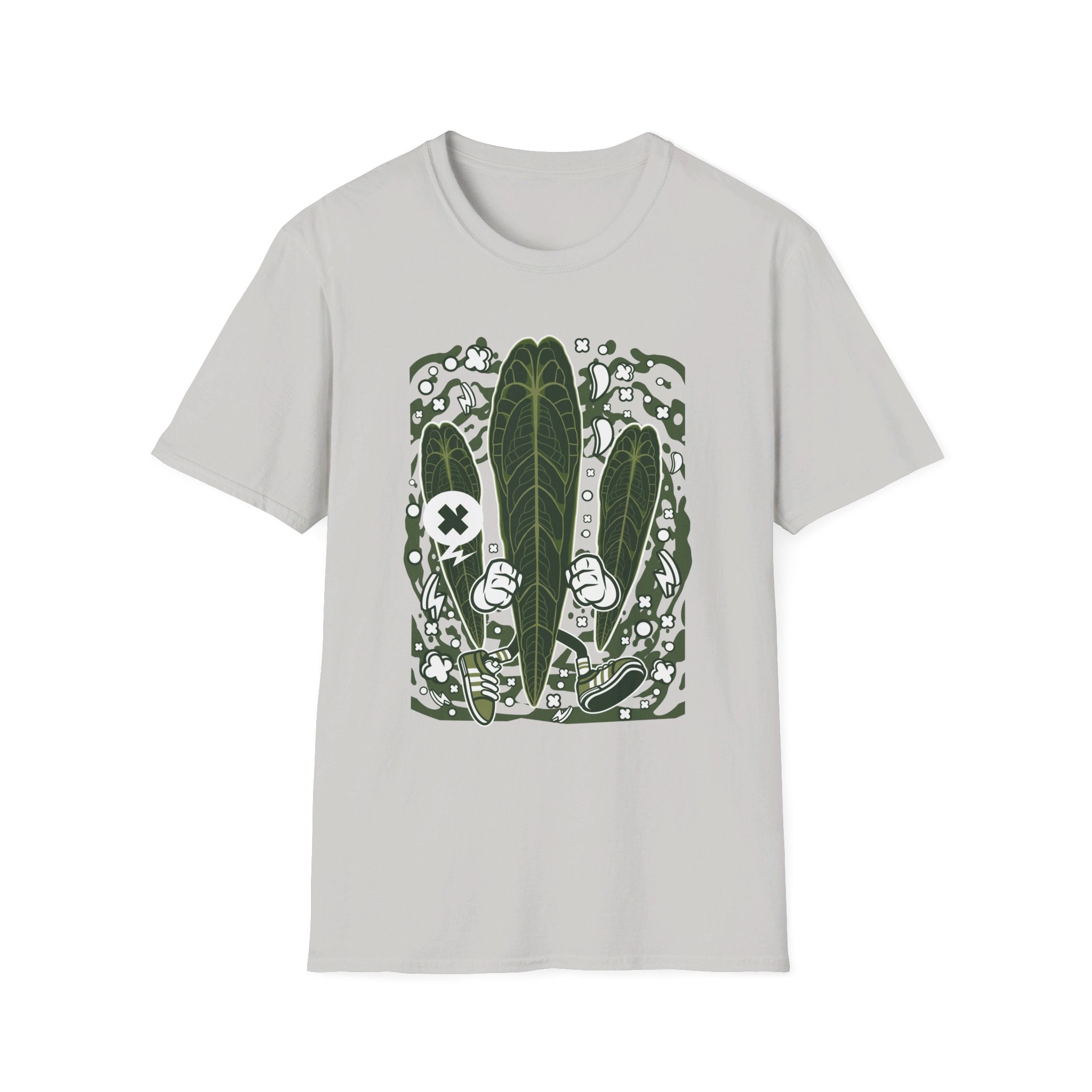 Anthurium Warocqeanum - Cartoon Plants - Front Design - Premium Bio Unisex T-Shirt