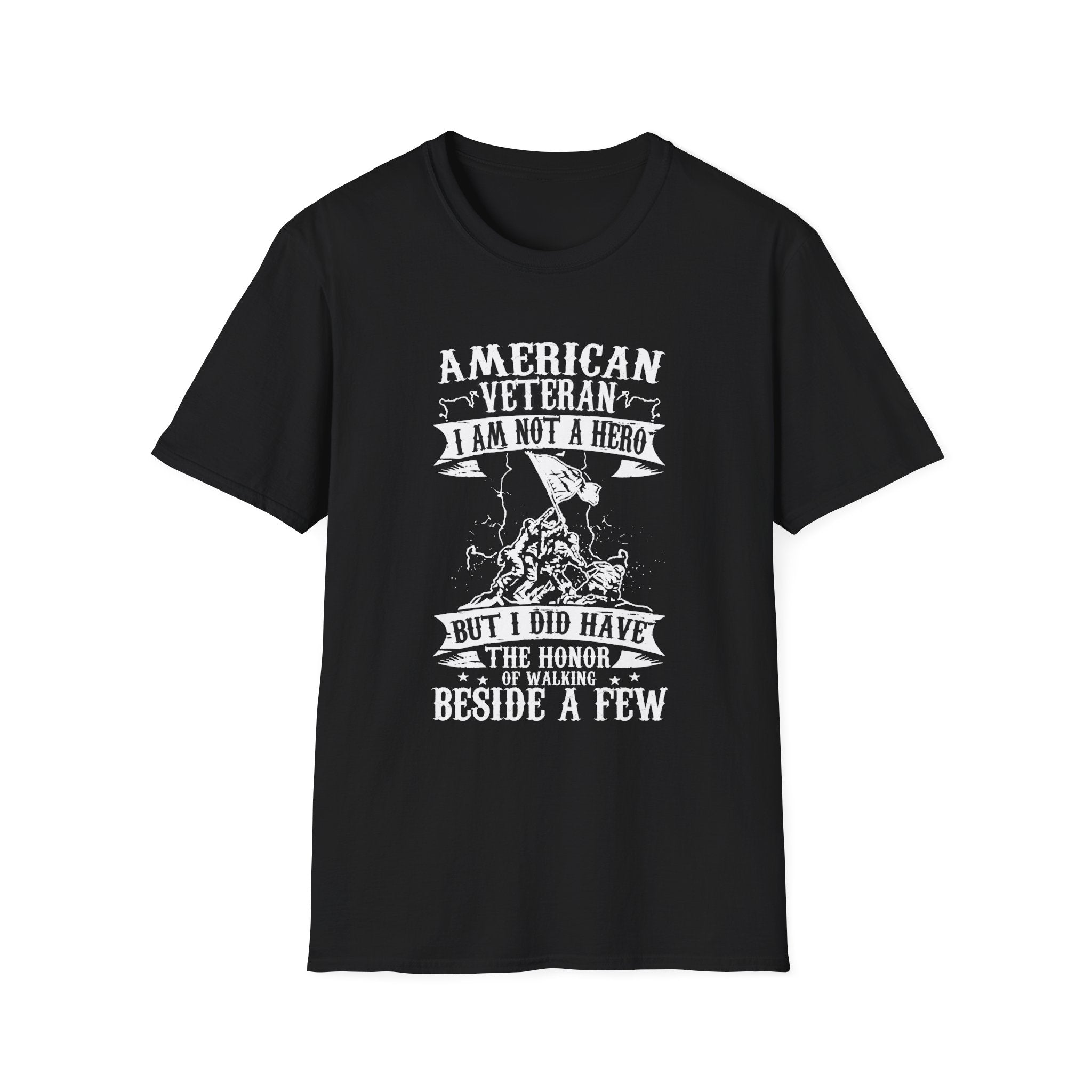 American Veteran I am not a Hero but I did have the Honor of walking beside a few - Veteran - Front Design - Premium Bio Unisex T-Shirt