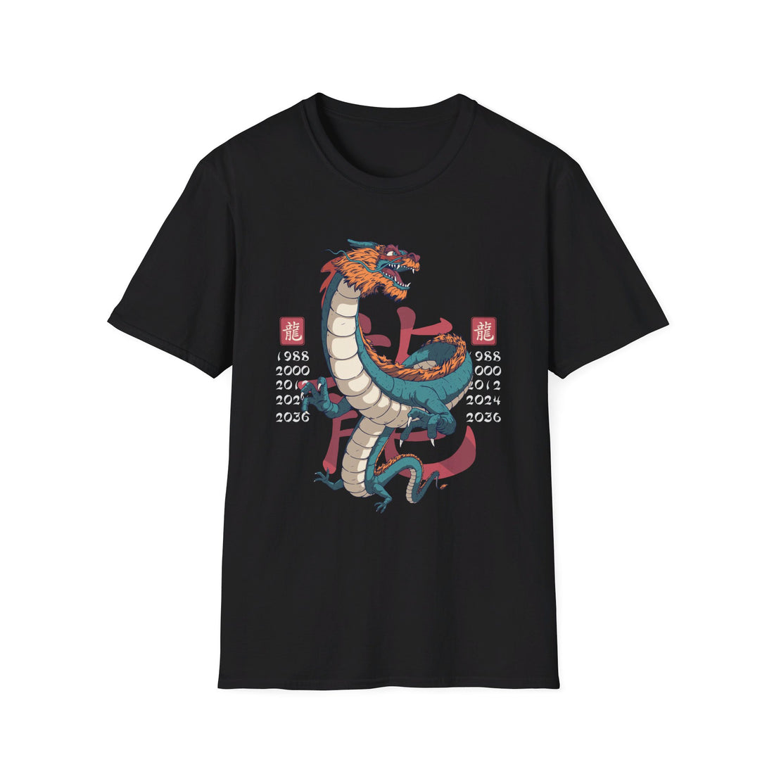 Dragon - Chinese Zodiac Anime - Front Design - Premium Bio Unisex T-Shirt - Pure Face Streetwear