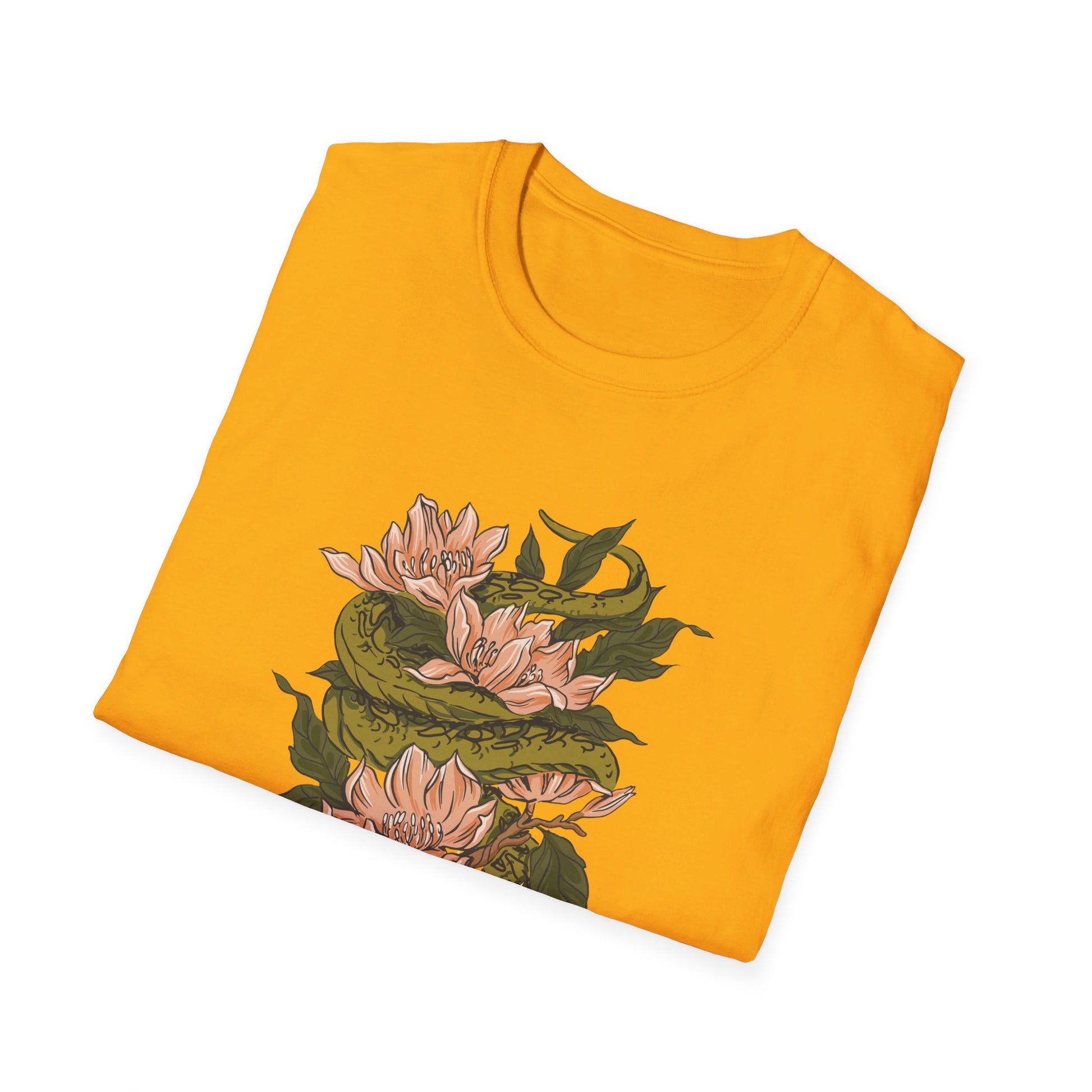 Snake Magnolia - Animals In Nature - Front Design - Premium Bio Unisex T-Shirt - Pure Face Streetwear