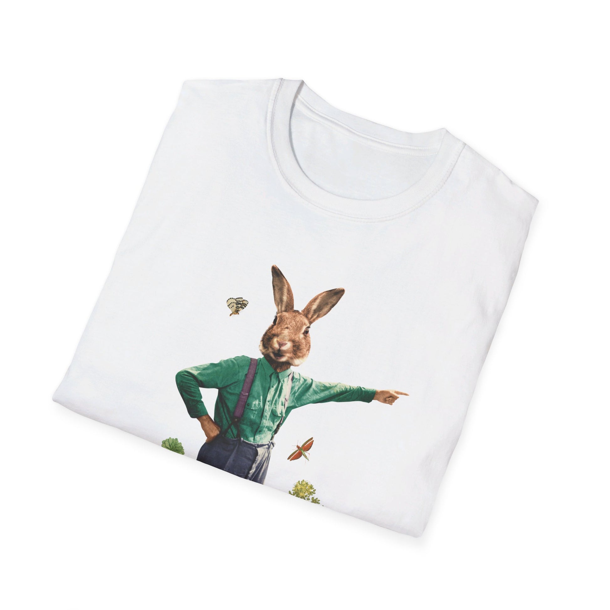 Rabbit - Animal Human - Front Design - Premium Bio Unisex T-Shirt - Pure Face Streetwear