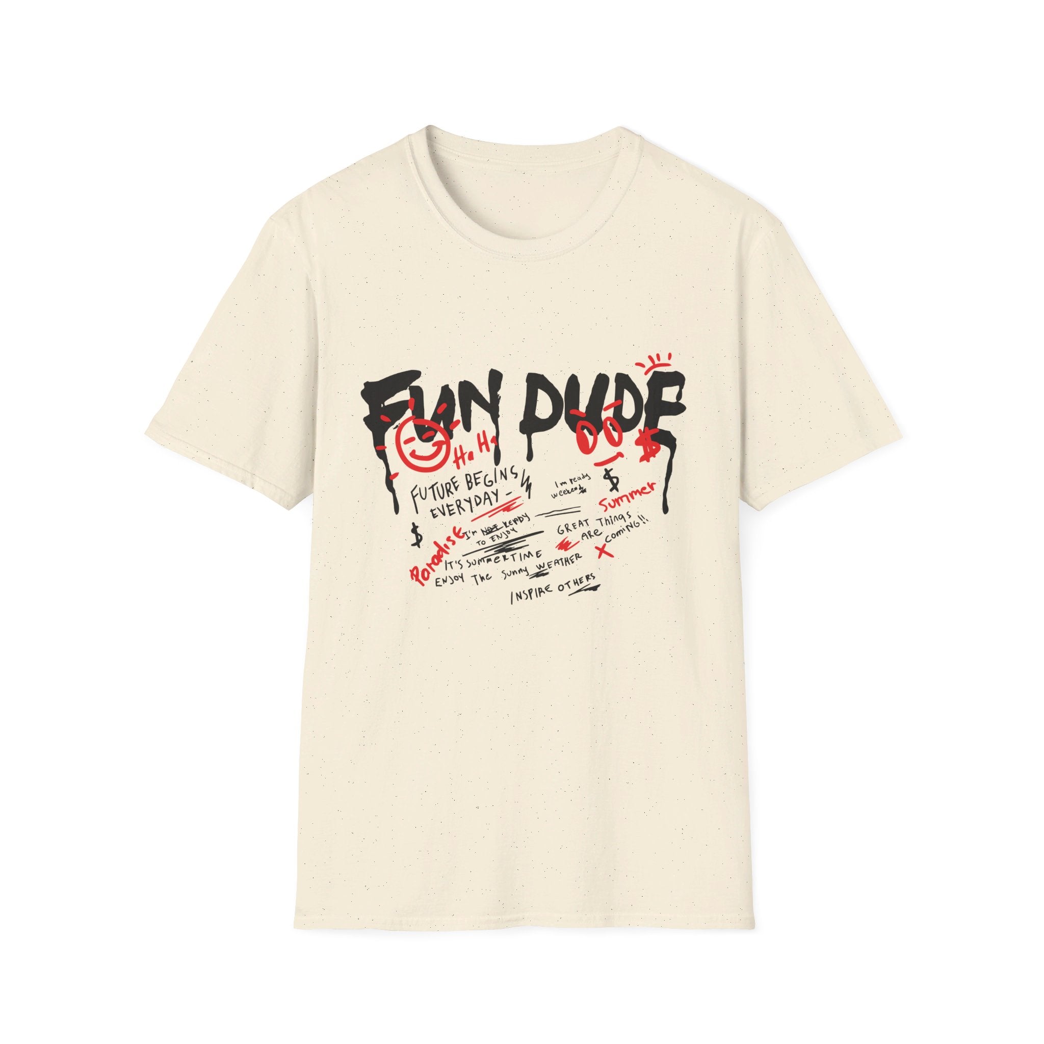 Fun Dude Future Begins - Streetwear - Level X - Front Design - Premium Bio Unisex T-Shirt