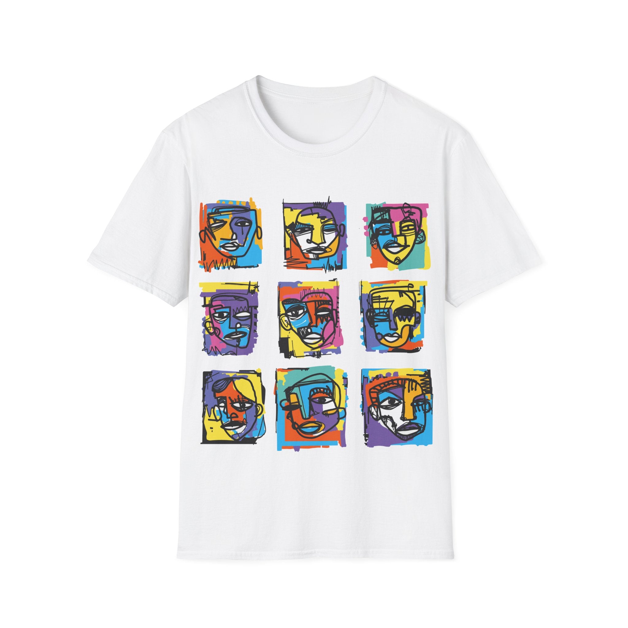 Nine Faces - Modern Art - Unisex T-Shirt