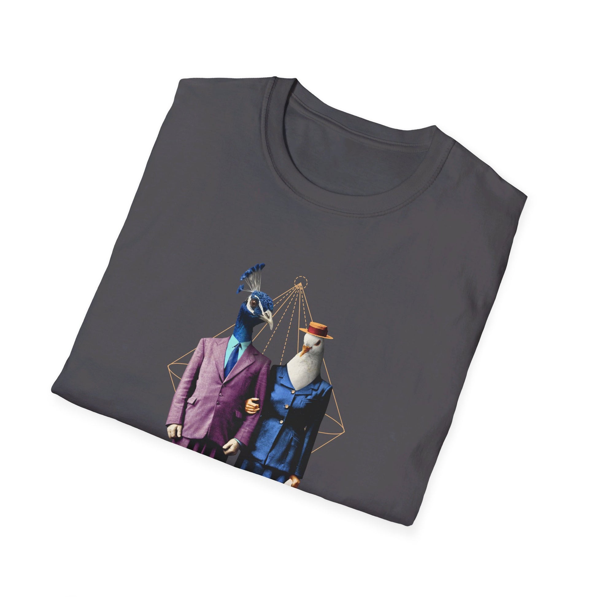 Birds Couple - Animal Human - Front Design - Premium Bio Unisex T-Shirt - Pure Face Streetwear