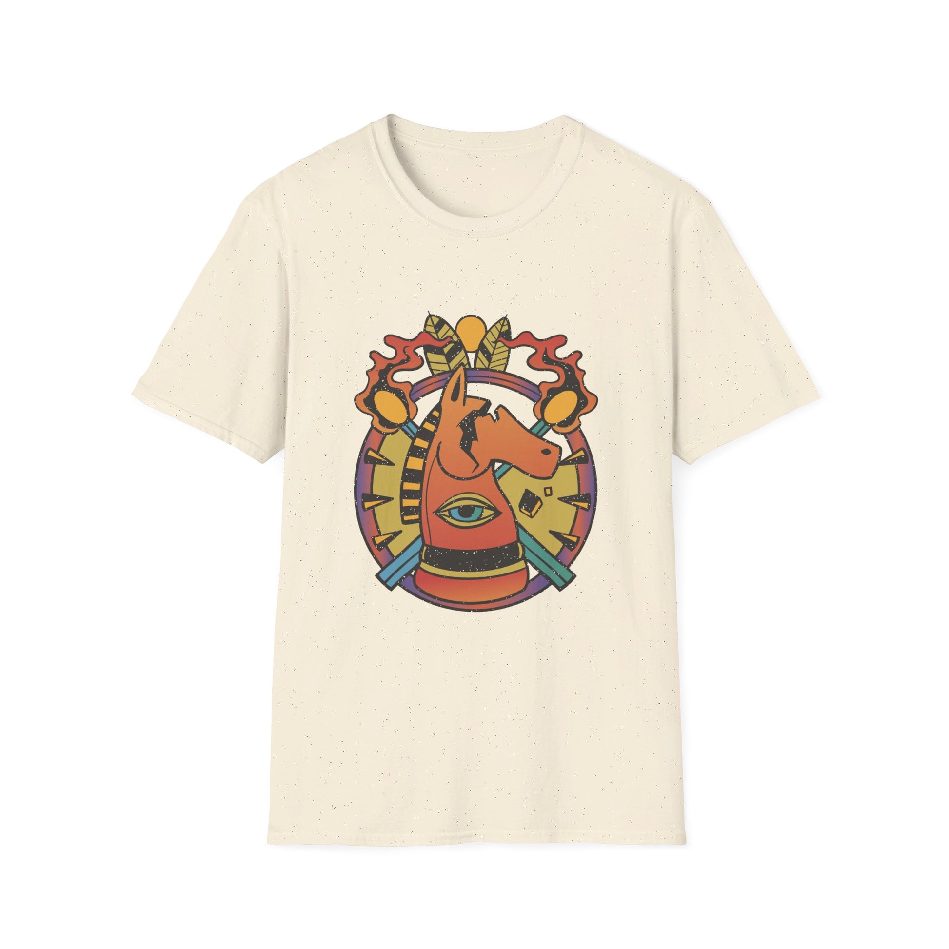 Horse Chess Tattoo - Old School Tattoo - Front Design - Premium Bio Unisex T-Shirt - Pure Face Streetwear