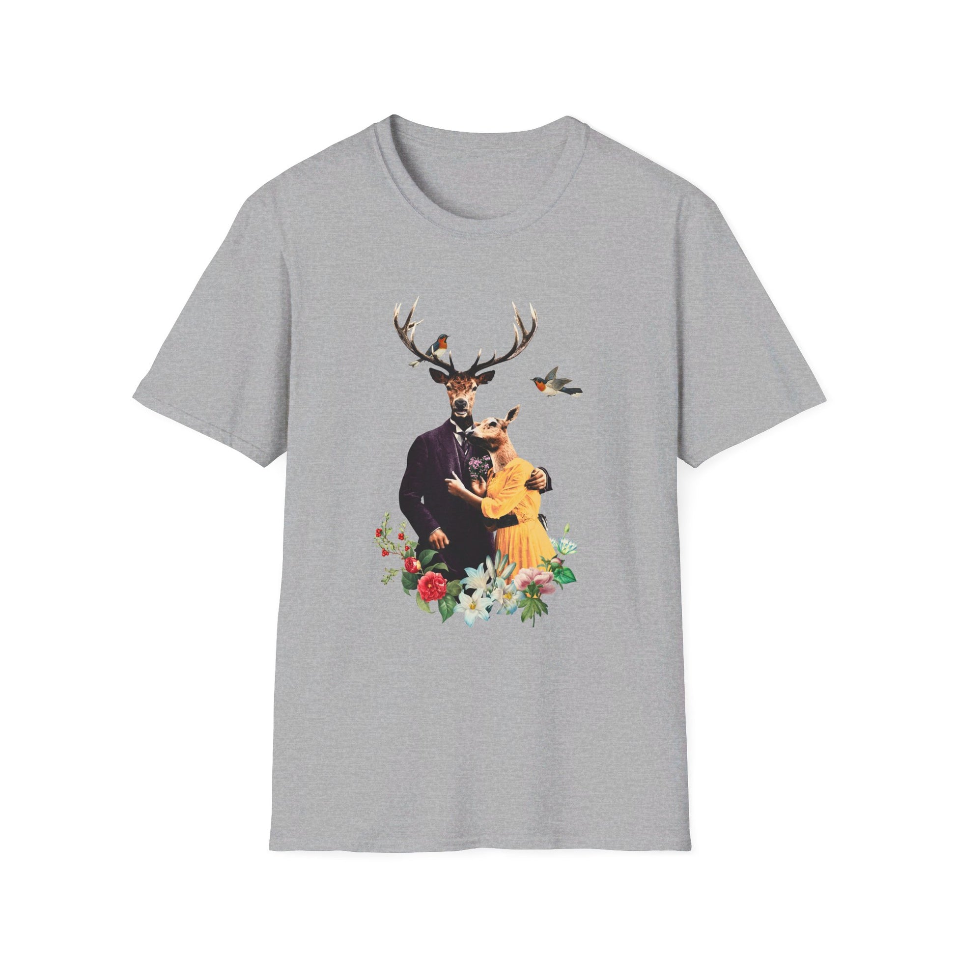 Deers Love - Animal Human - Front Design - Premium Bio Unisex T-Shirt - Pure Face Streetwear