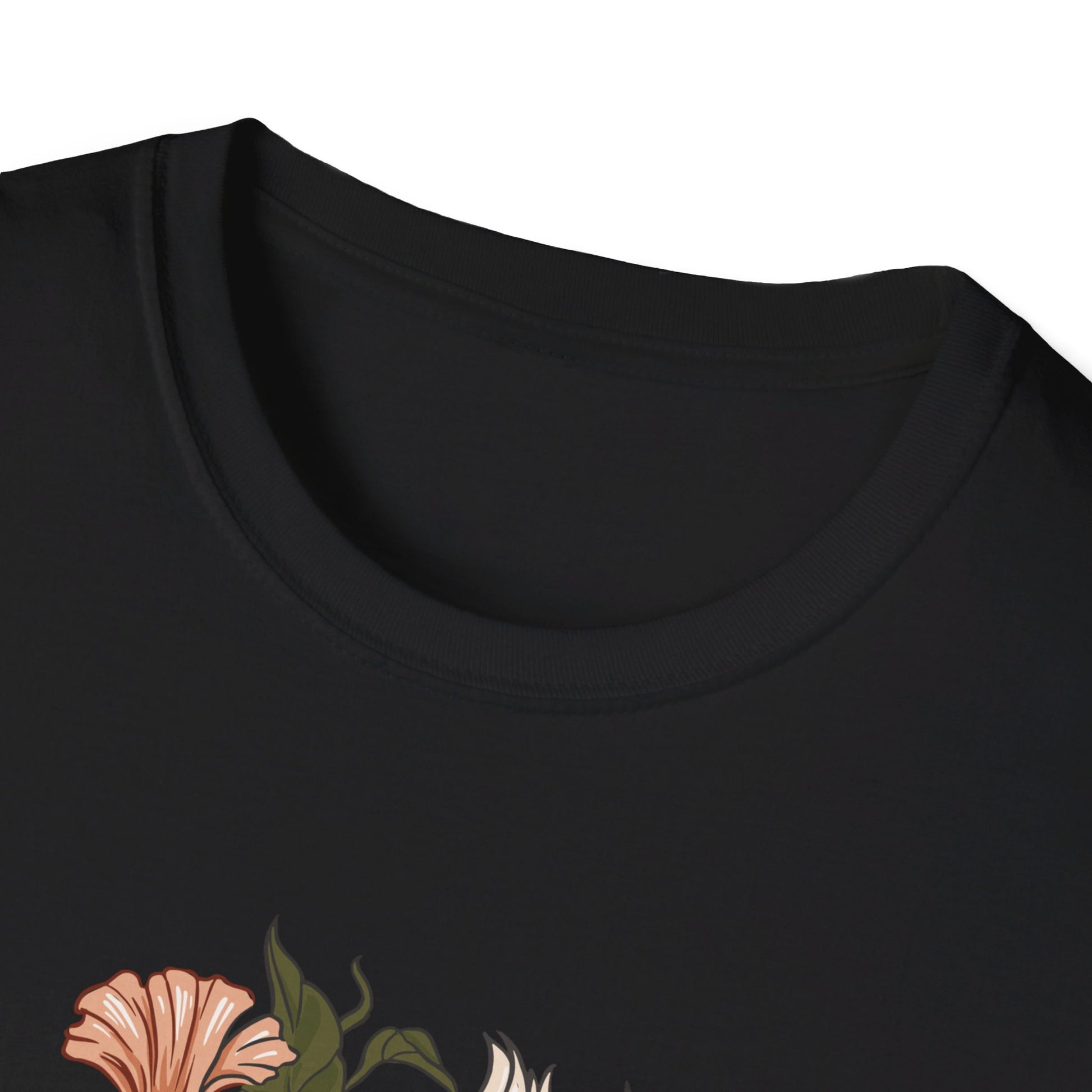 Hare Rabbit Ivy Flowers - Animals In Nature - Front Design - Premium Bio Unisex T-Shirt - Pure Face Streetwear