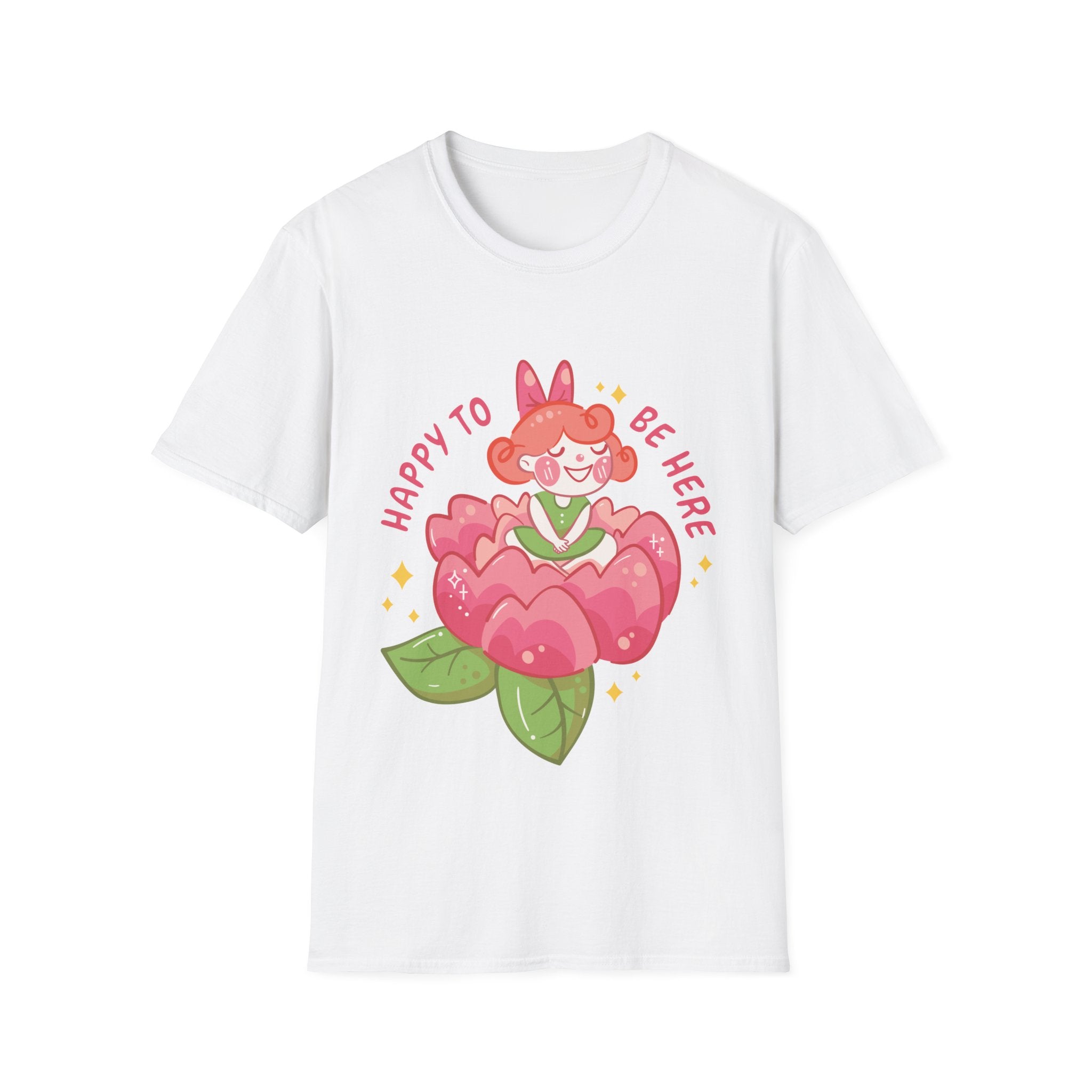 Happy Flower Girl - Floral Children - Unisex T-Shirt