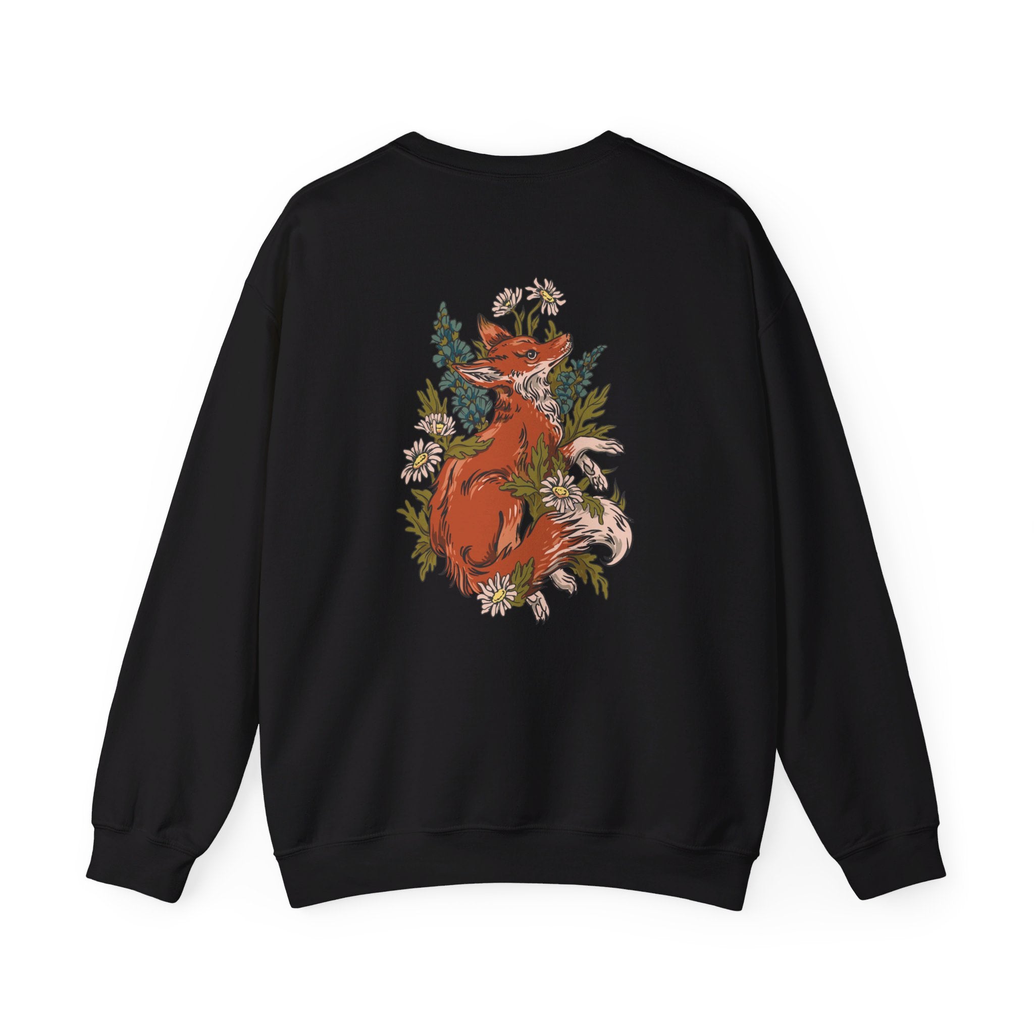 Fox Momiles - Animals in Nature - Back Design - Premium Unisex Heavy Blend™ Crewneck Sweatshirt