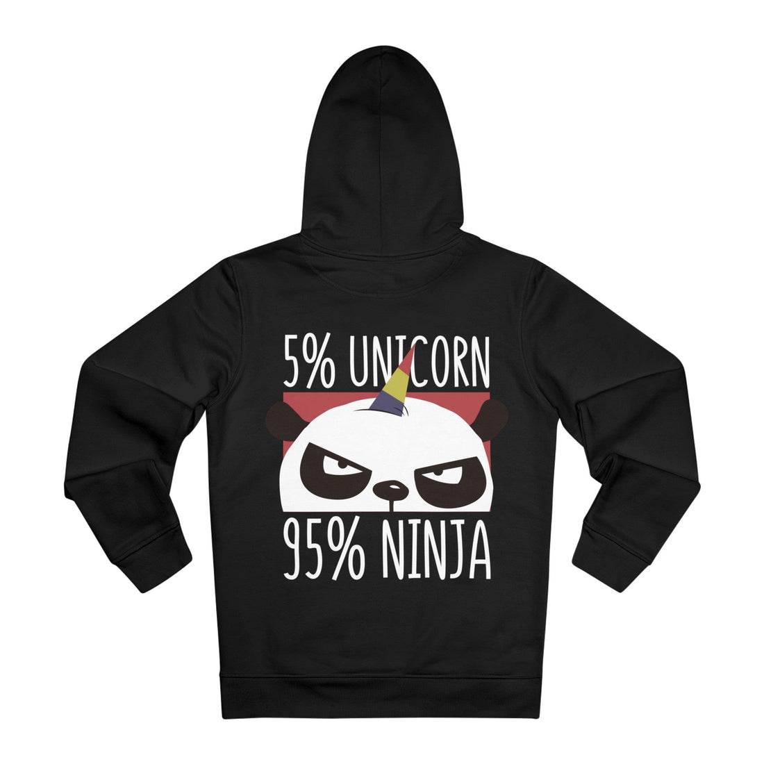 Printify Hoodie Black / M 5% Unicorn 95% Ninja - Unicorn World - Hoodie - Back Design
