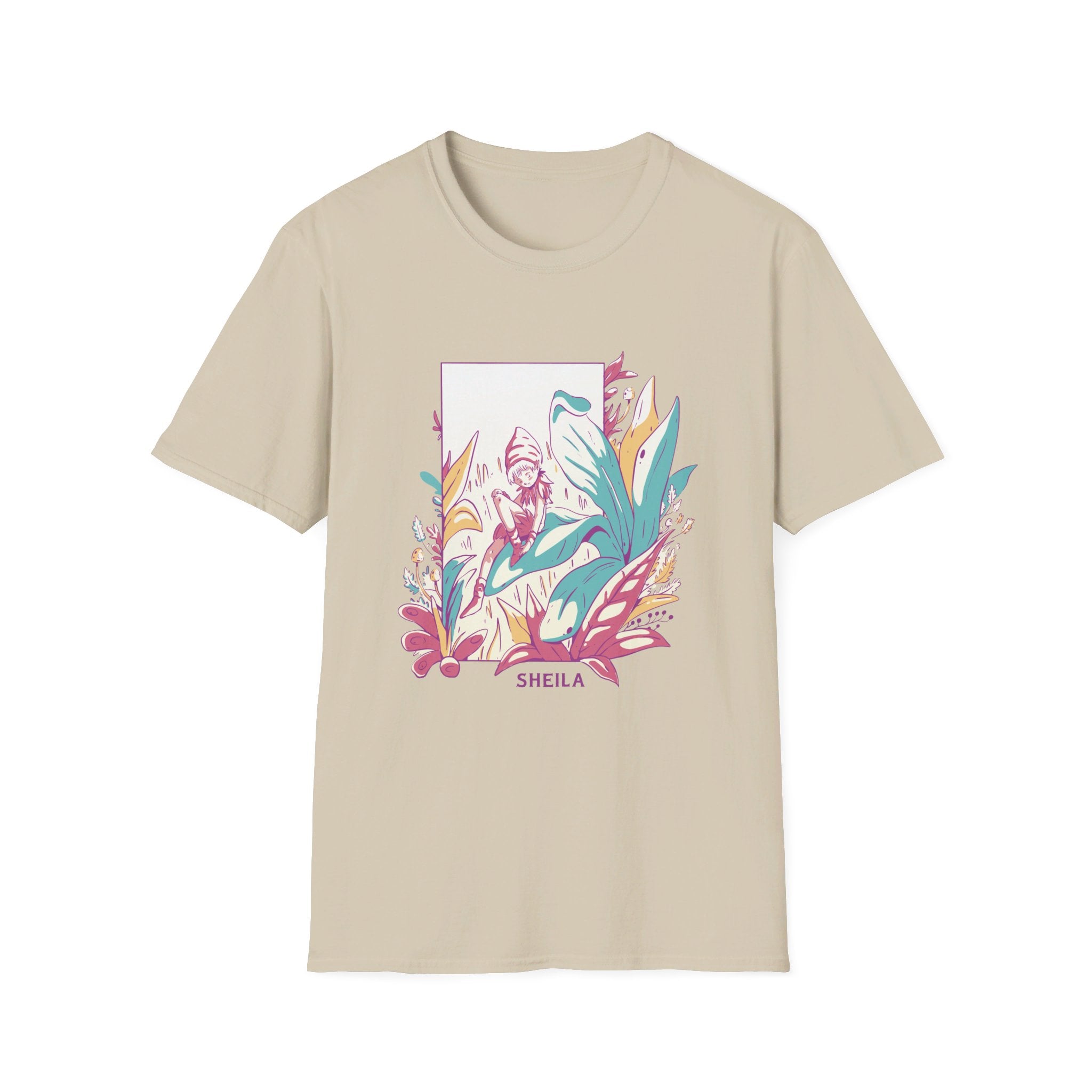 Sheila - Flowers with Fairies - Front Design - Premium Bio Unisex T-Shirt