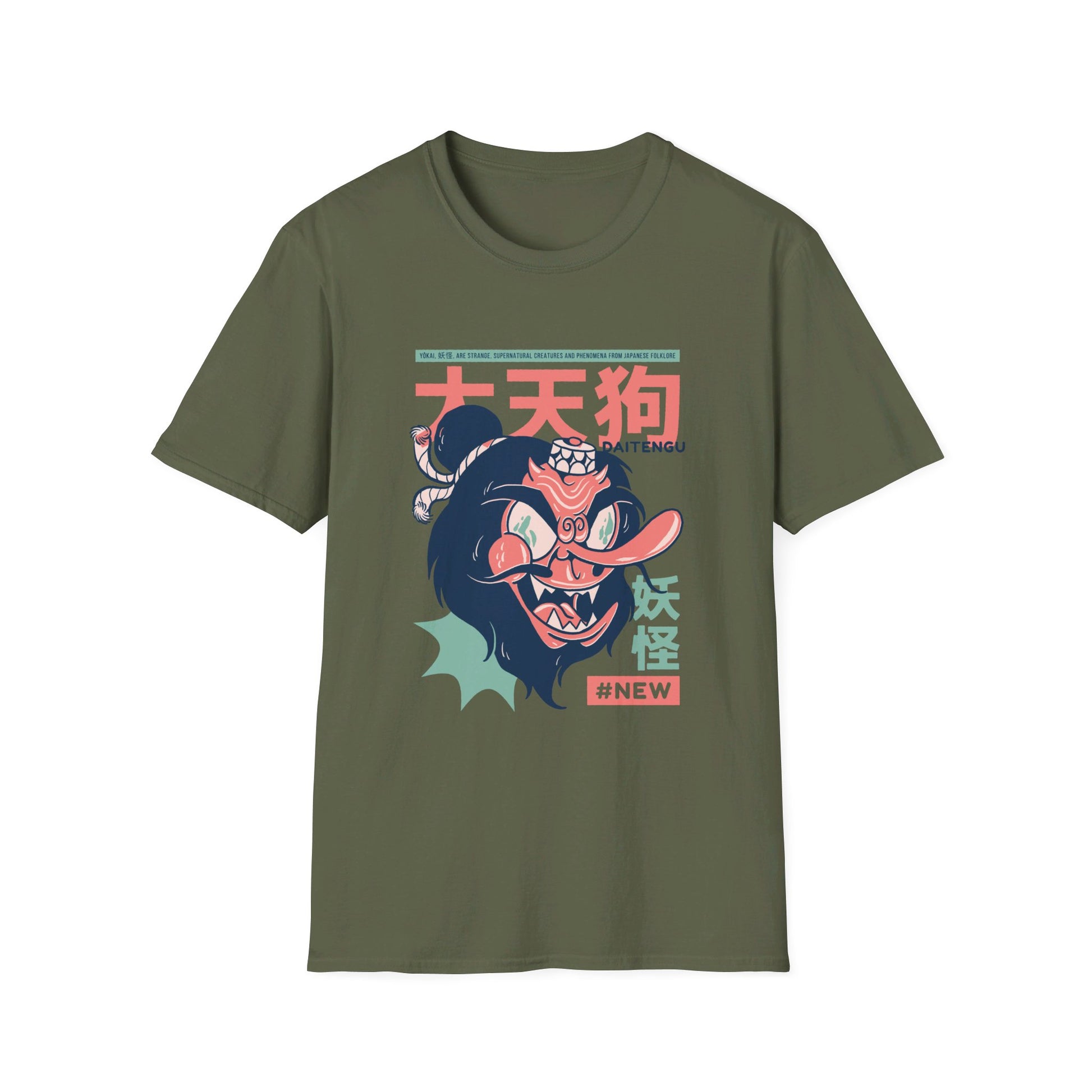 Daitengu - Japanese Yokai - Front Design - Premium Bio Unisex T-Shirt - Pure Face Streetwear