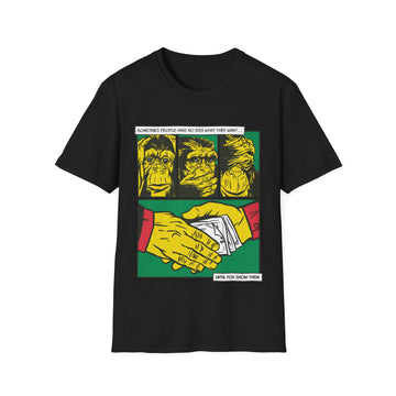 Three Monkeys - Comic Mafia - Unisex T-Shirt - Front Print