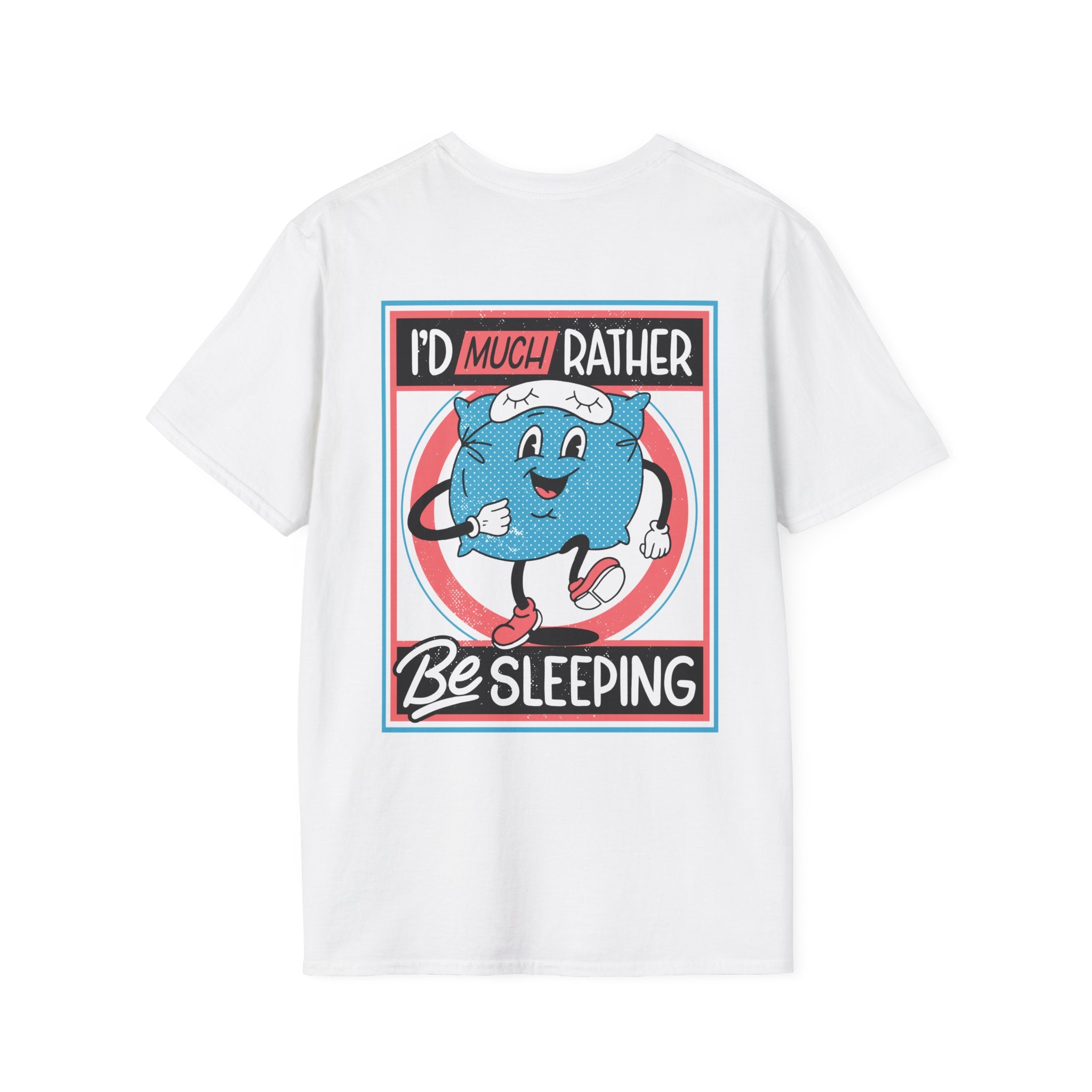 I´d much rather be sleeping - Antisocial Retro - Unisex T-Shirt - Back Print