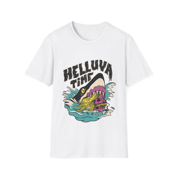 Helluva Time Skull in Shark - Summer Skulls - Unisex T-Shirt