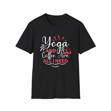 Yoga and Coffee are all I need - Yoga - Front Design - Premium Bio Unisex T-Shirt