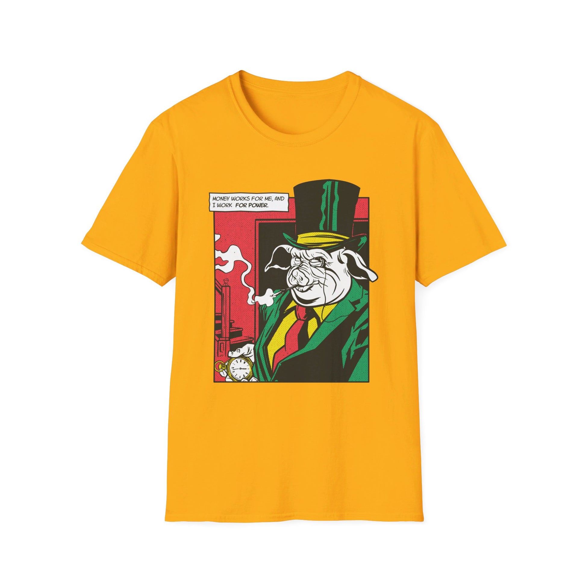 Mister Pig Money Man - Comic Mafia - Front Design - Premium Bio Unisex T-Shirt - Pure Face Streetwear