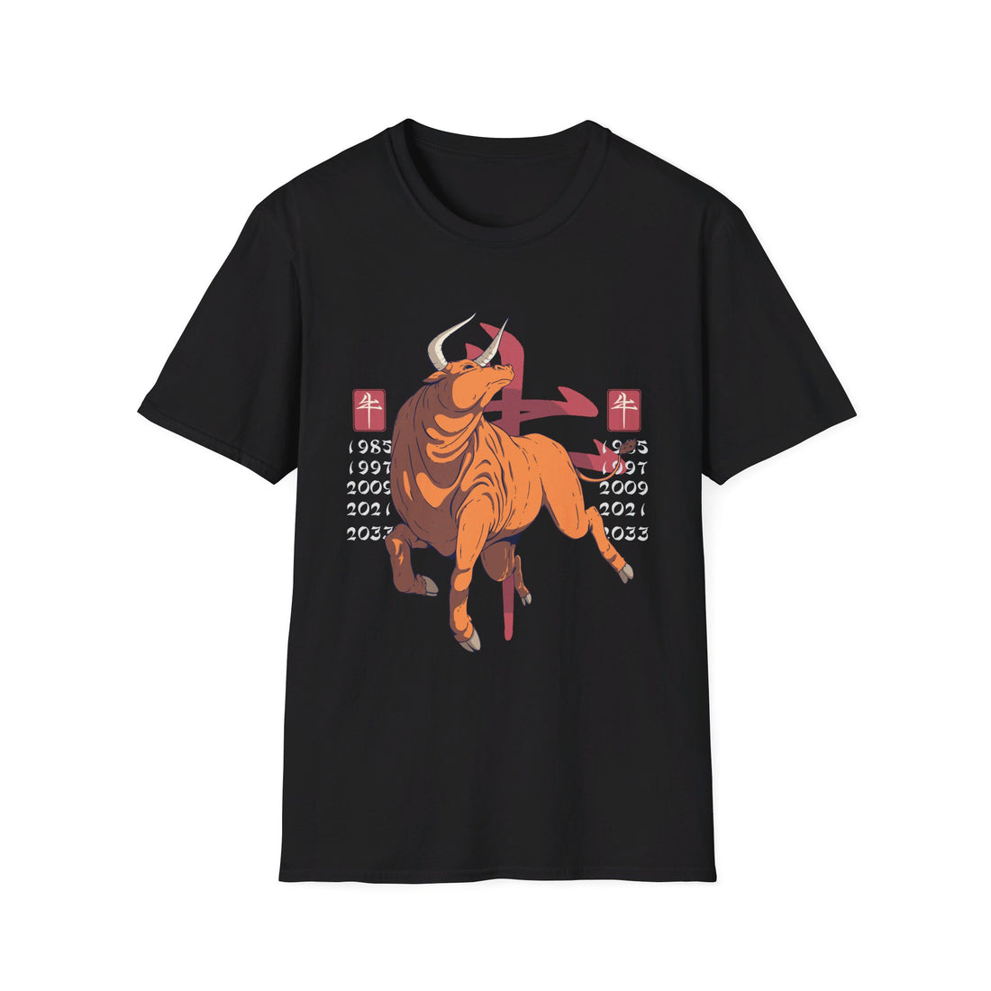 Ox - Chinese Zodiac Anime - Front Design - Premium Bio Unisex T-Shirt - Pure Face Streetwear