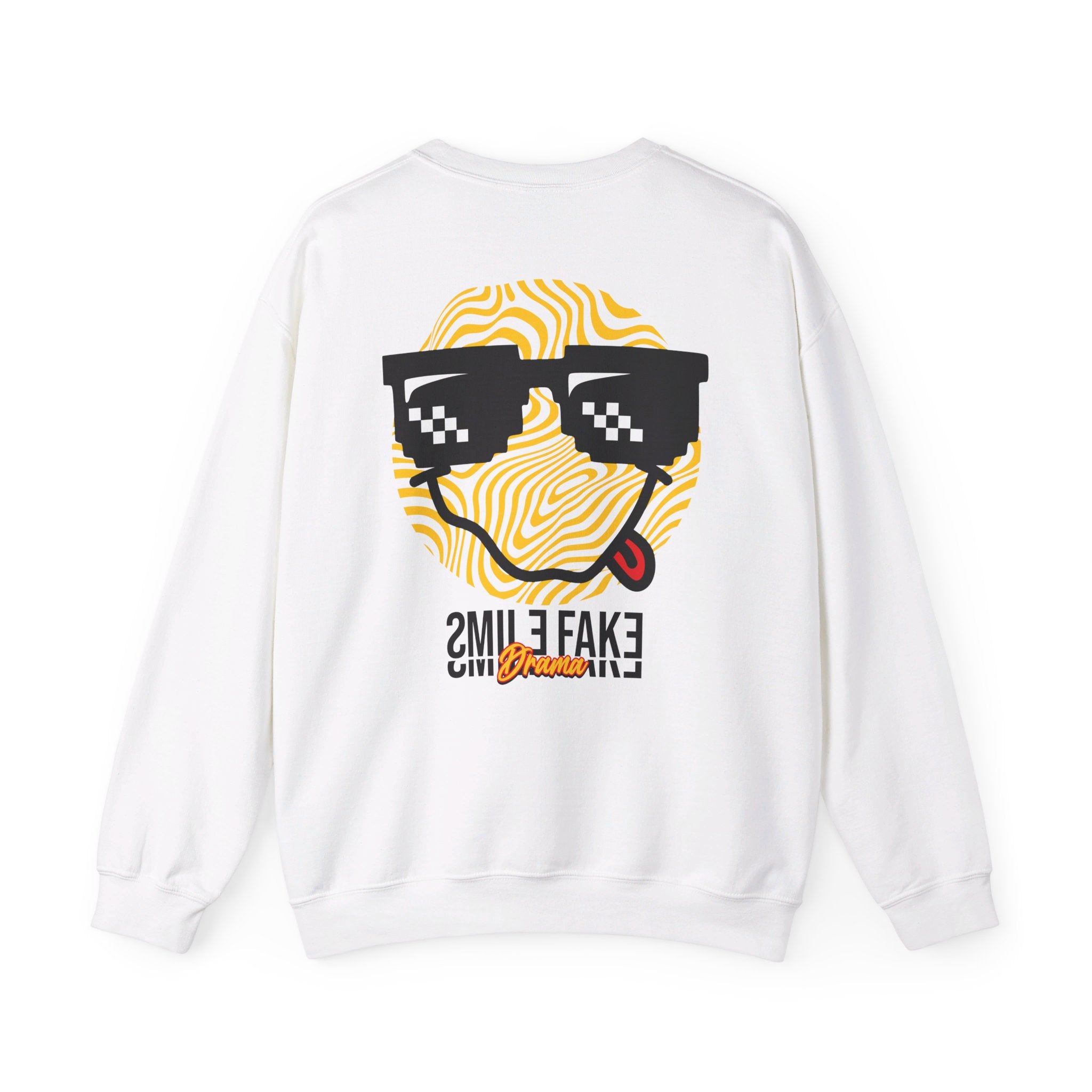 Fake Smile Drama - Streetwear - Joker - Back Design - Premium Unisex Heavy Blend™ Crewneck Sweatshirt