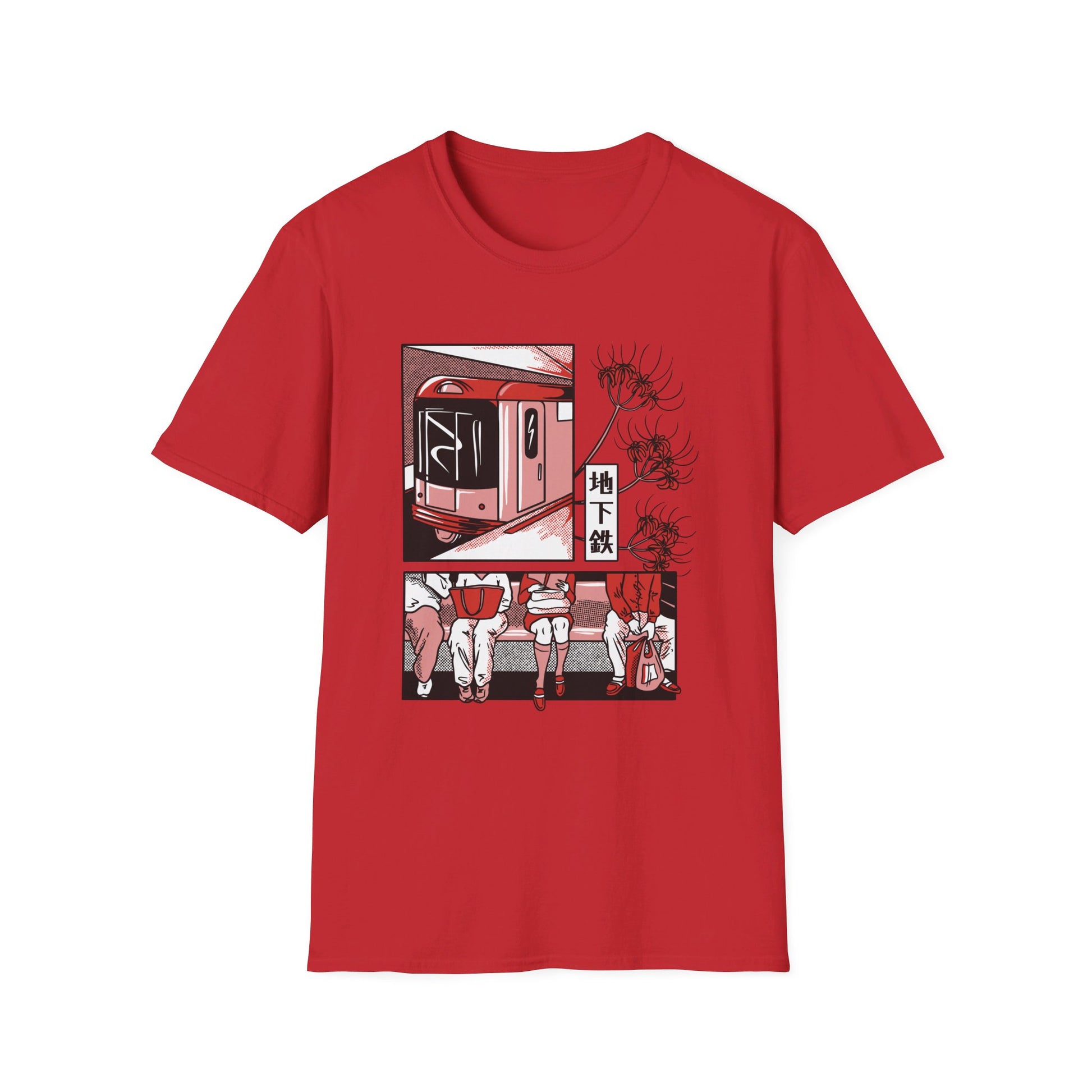 Japanese Metro Train - Slice Of Life - Front Design - Premium Bio Unisex T-Shirt - Pure Face Streetwear