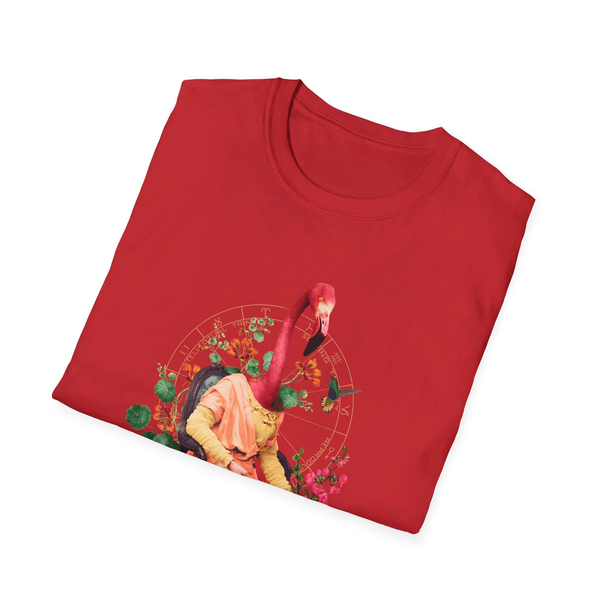 Flamingo - Animal Human - Front Design - Premium Bio Unisex T-Shirt - Pure Face Streetwear