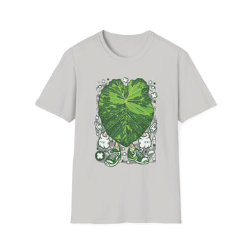 Colocasia Lime - Cartoon Plants - Front Design - Premium Bio Unisex T-Shirt