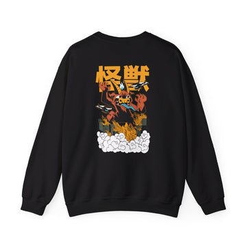 Baphozilla - Kaiju Monster - Back Design - Premium Unisex Heavy Blend™ Crewneck Sweatshirt