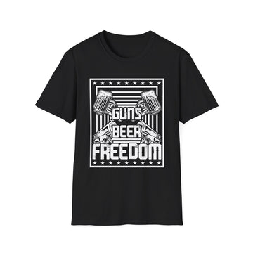 Guns Beer Freedom - American Patriots - Front Design - Premium Bio Unisex T-Shirt