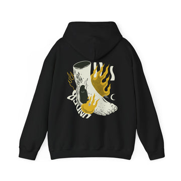 Bizarre Foot on Fire - Half Animal Alf Human - Unisex Hoodie