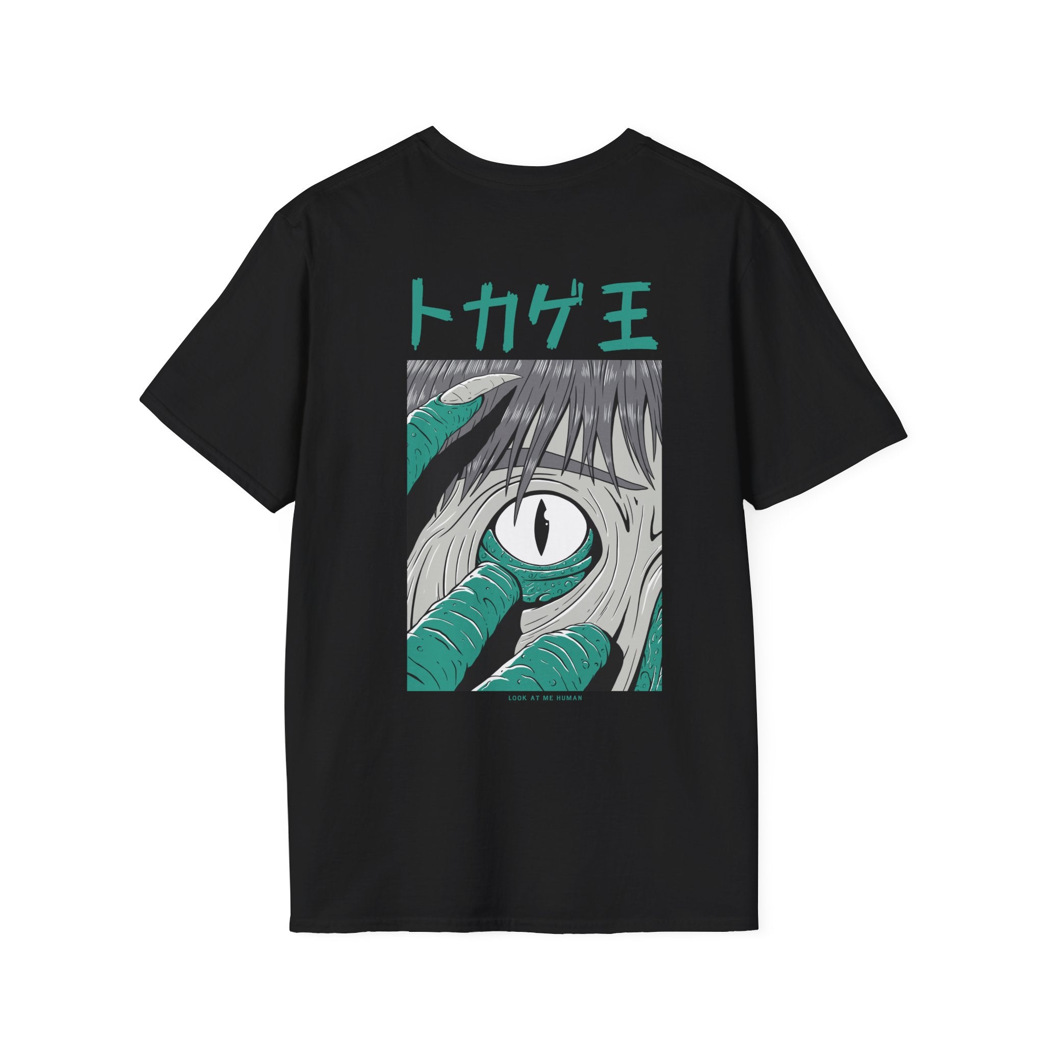 Look at me Human - Japanese Horror - Unisex T-Shirt - Back Print