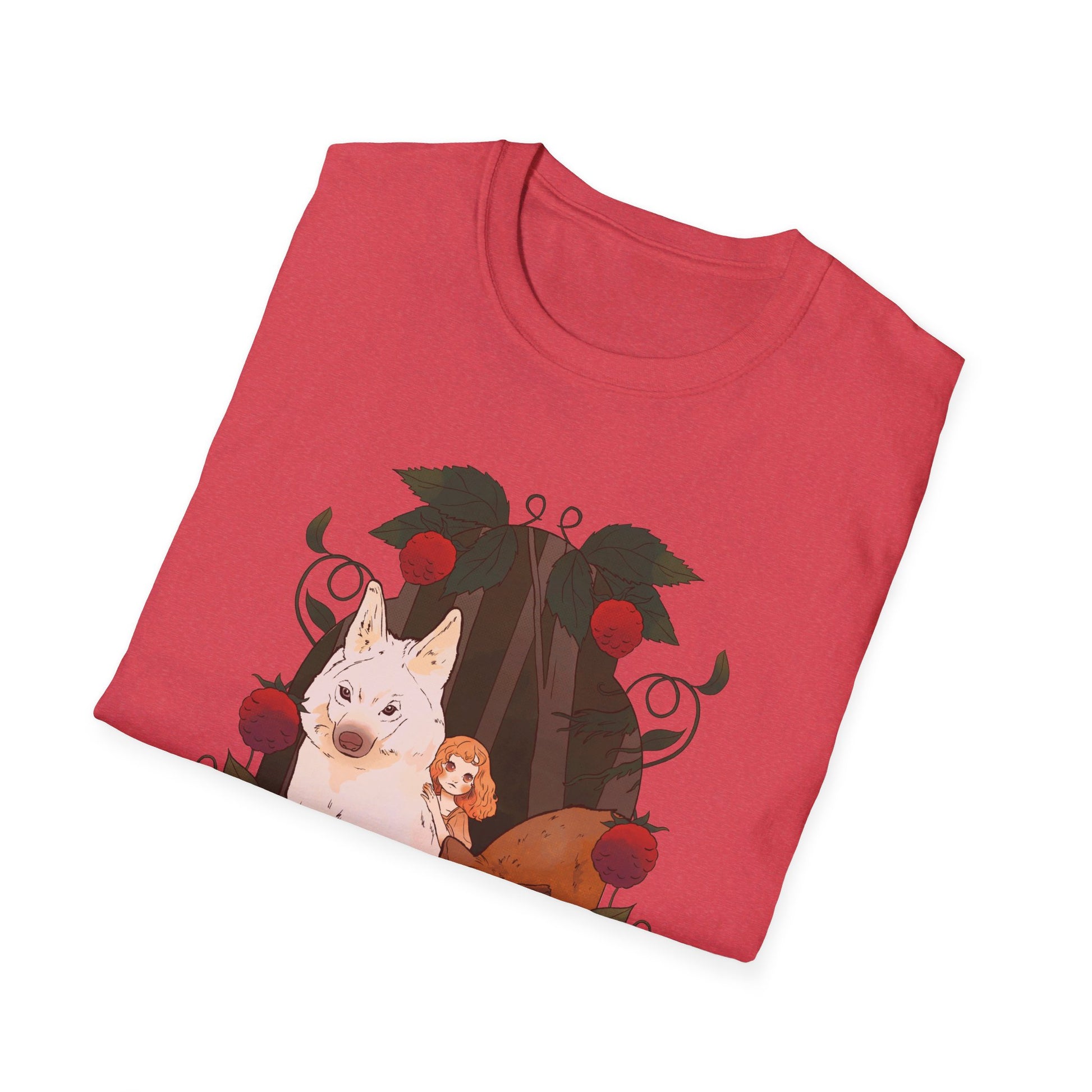 Wolves Girl Fairy Tale - Fairy Tail World - Front Design - Premium Bio Unisex T-Shirt - Pure Face Streetwear