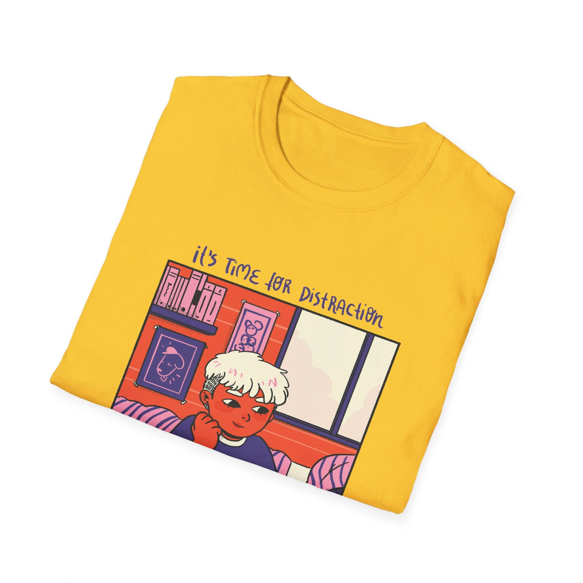 Girl learning - Cozy at Home - Front Design - Premium Bio Unisex T-Shirt - Pure Face Streetwear