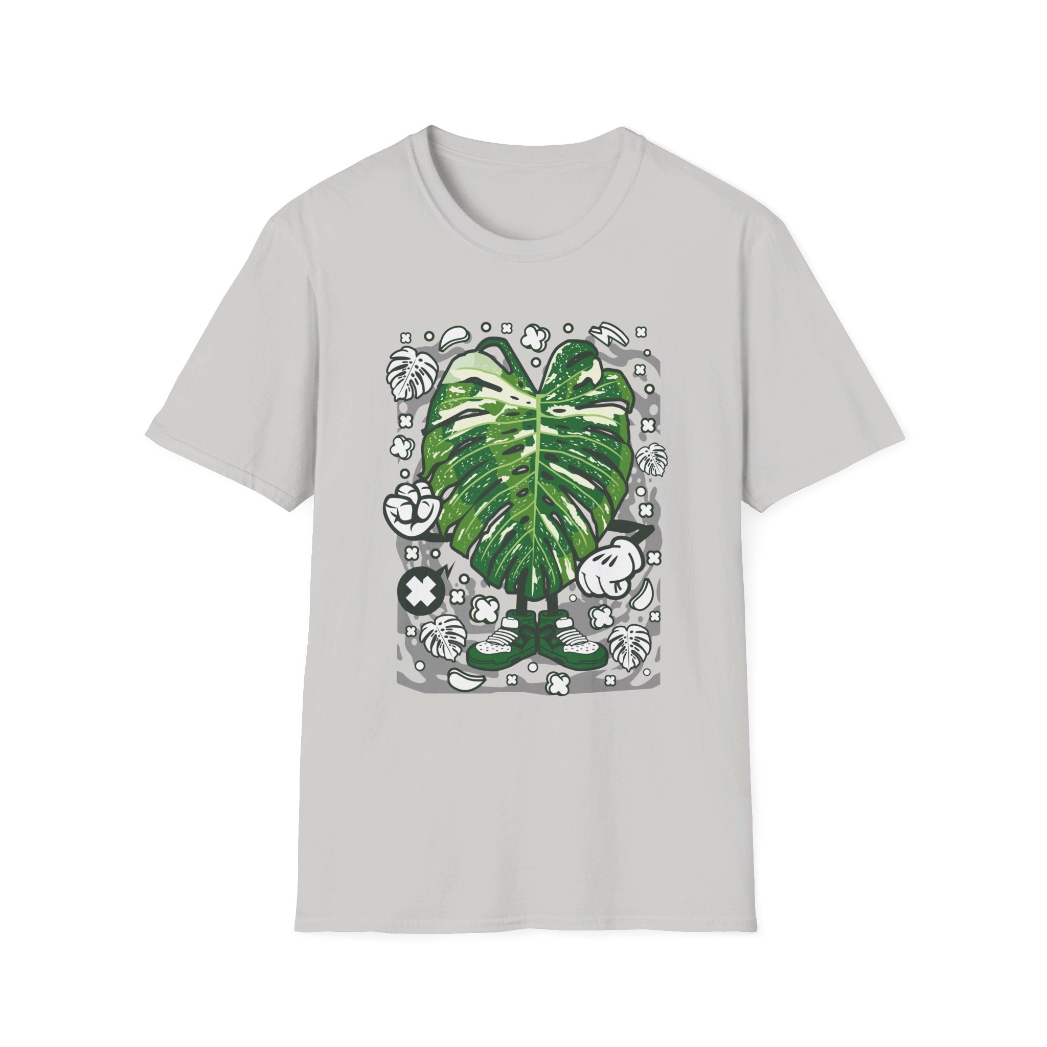 Monstera Thai Constellation - Cartoon Plants - Front Design - Premium Bio Unisex T-Shirt