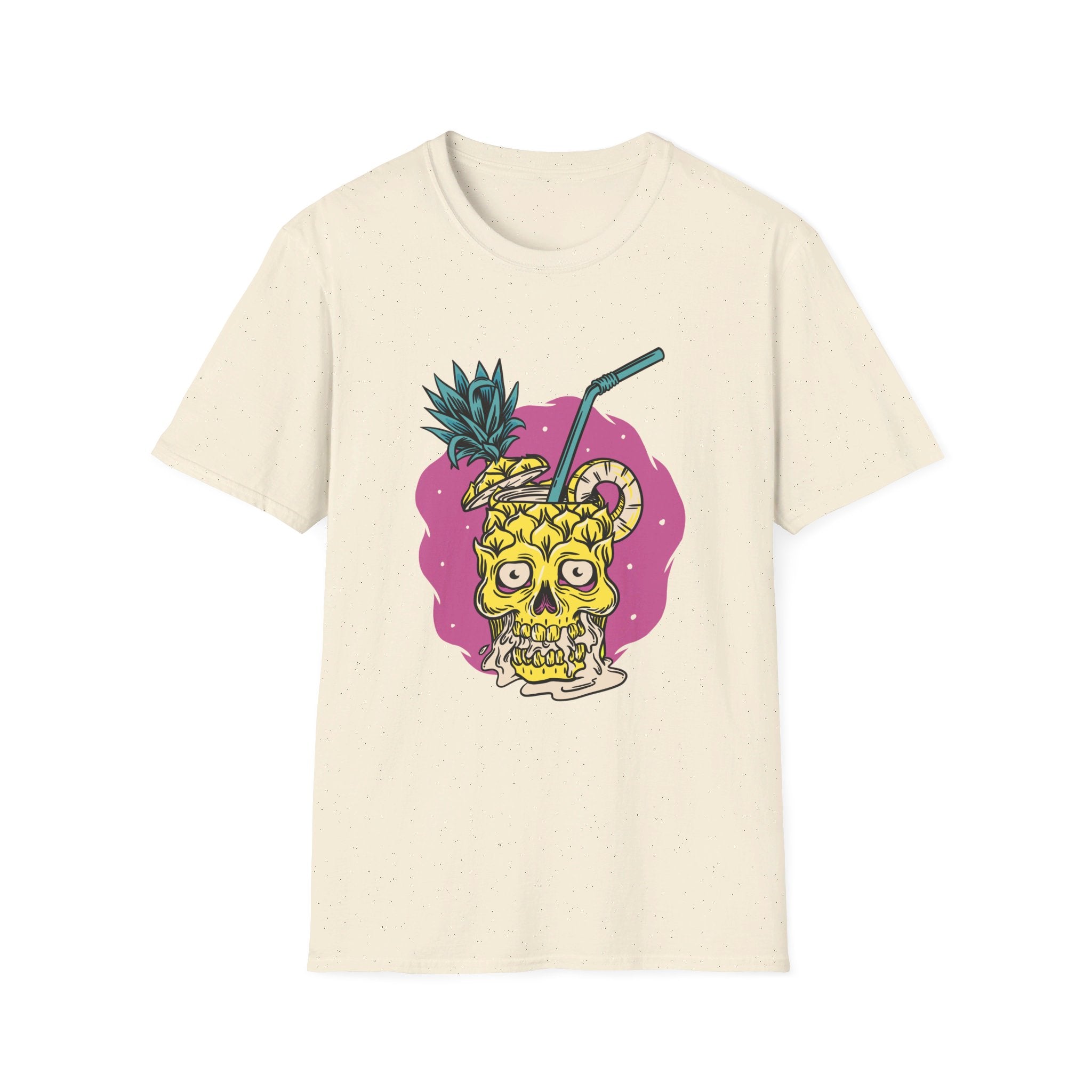 Pineapple Skull - Summer Skulls - Front Design - Premium Bio Unisex T-Shirt