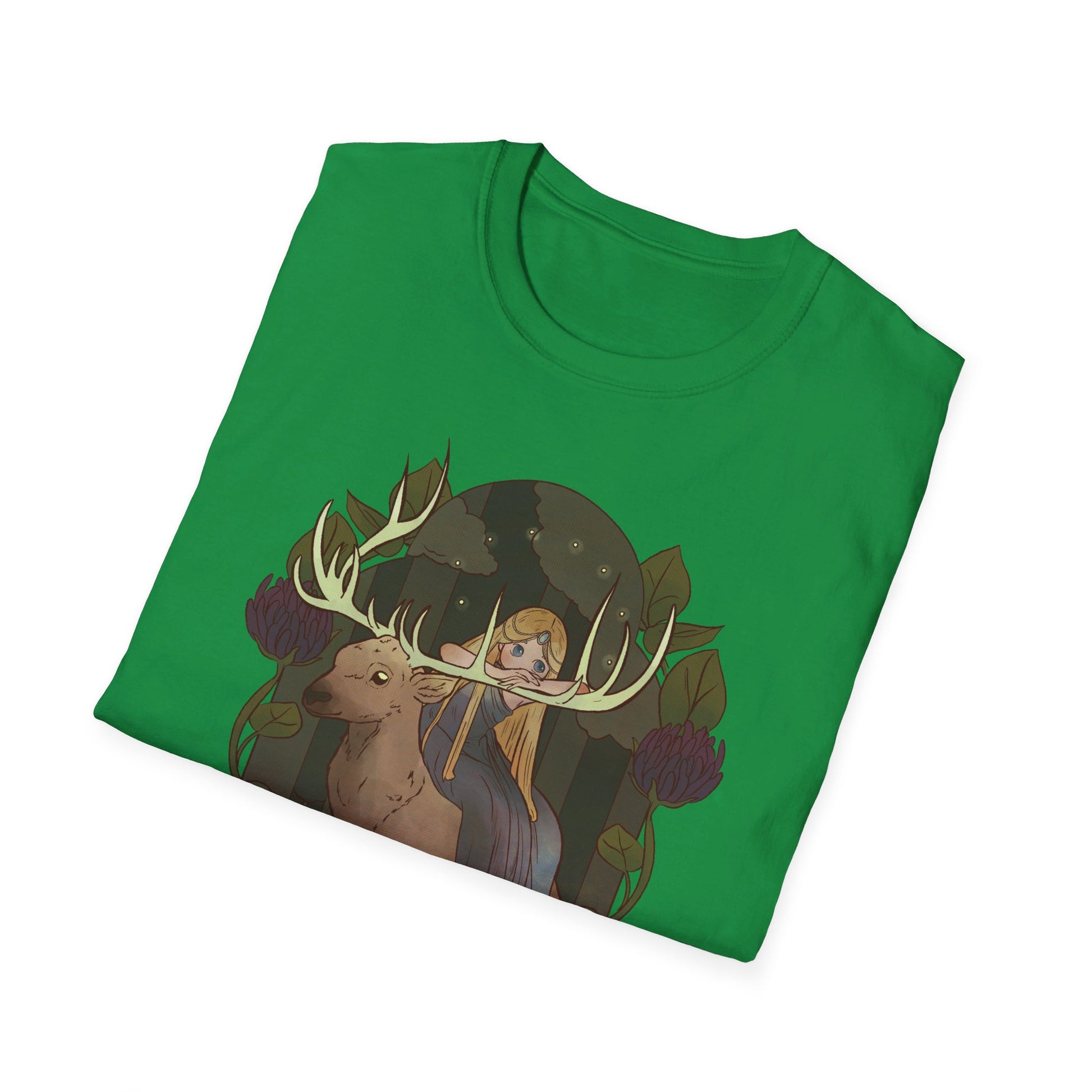 Deer and Fairy - Fairy Tail World - Front Design - Premium Bio Unisex T-Shirt - Pure Face Streetwear