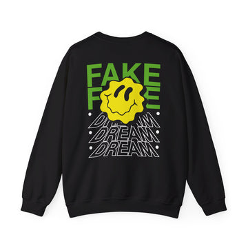 Fake Dream - Streetwear - Joker - Back Design - Premium Unisex Heavy Blend™ Crewneck Sweatshirt