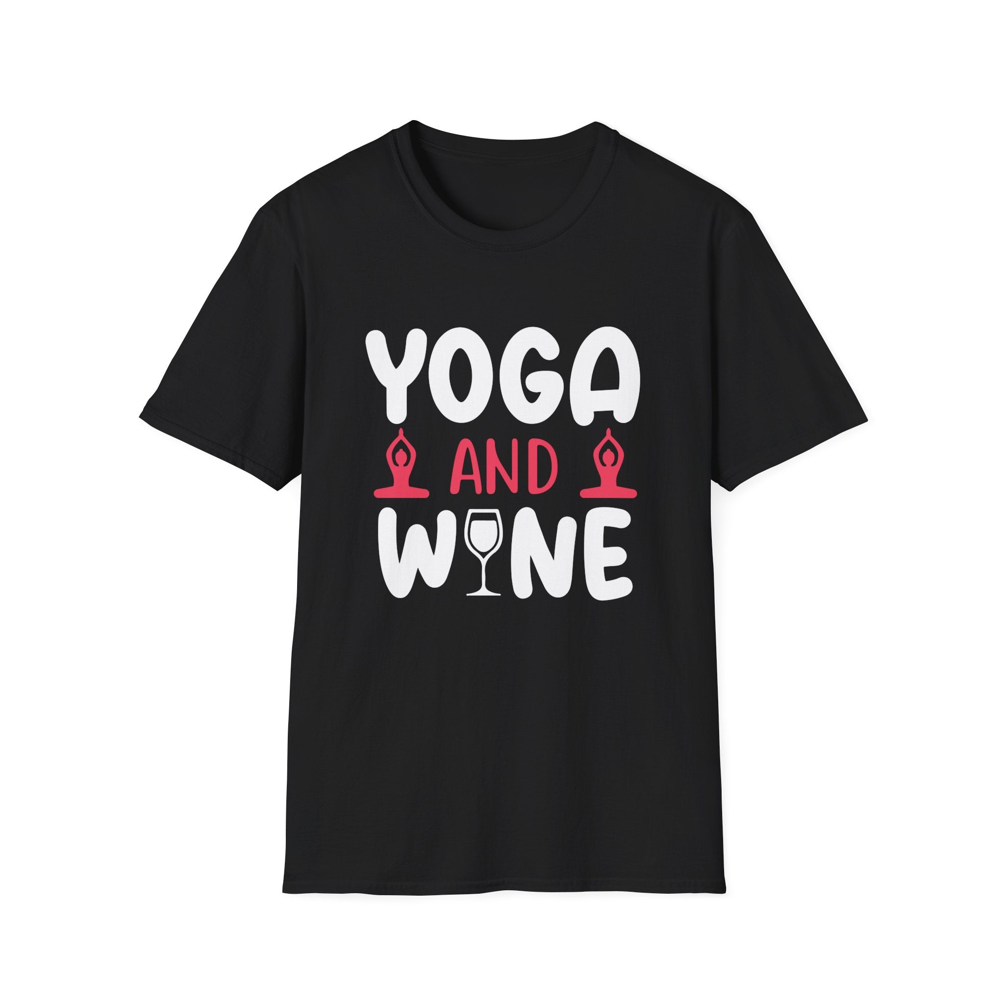 Yoga and Wine - Yoga - Front Design - Premium Bio Unisex T-Shirt