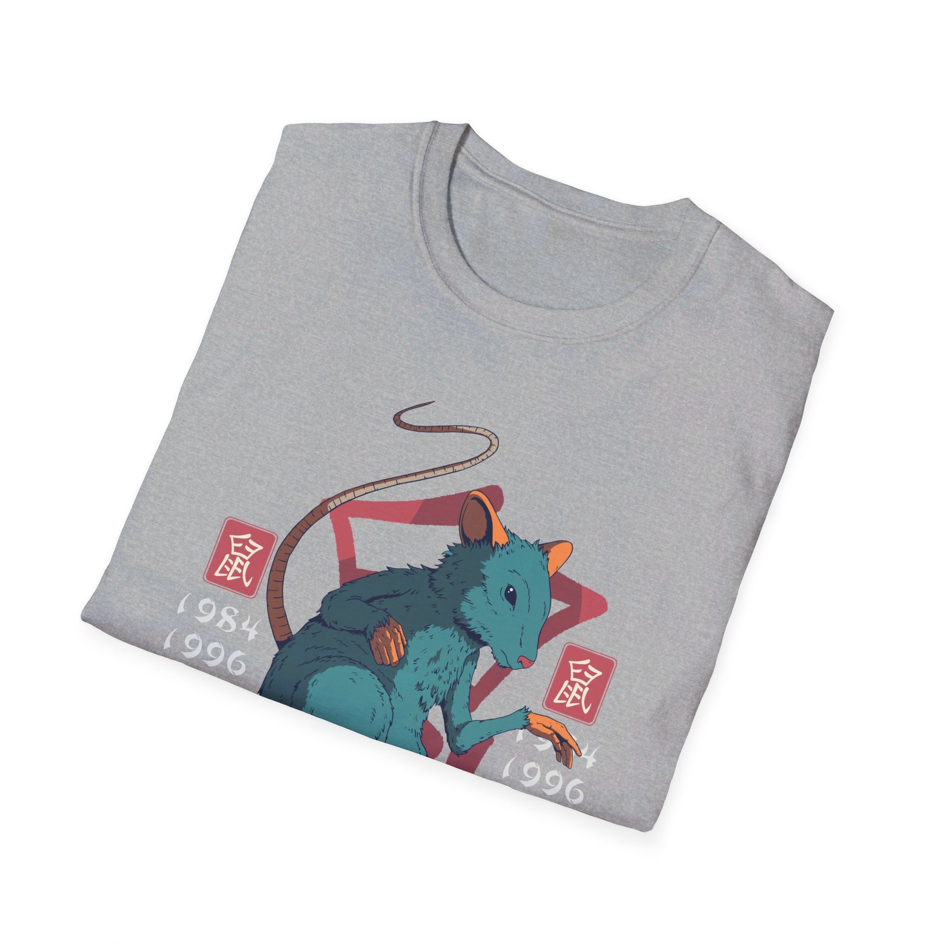 Rat - Chinese Zodiac Anime - Front Design - Premium Bio Unisex T-Shirt - Pure Face Streetwear