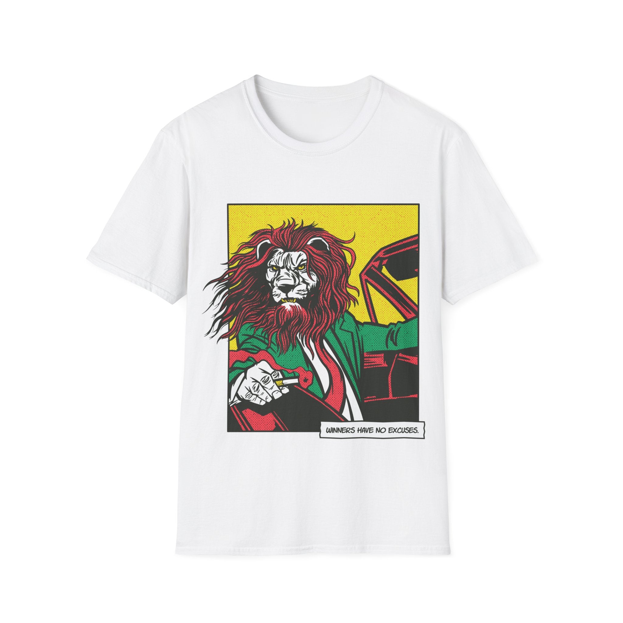 Lion Car - Comic Mafia - Unisex T-Shirt - Front Print