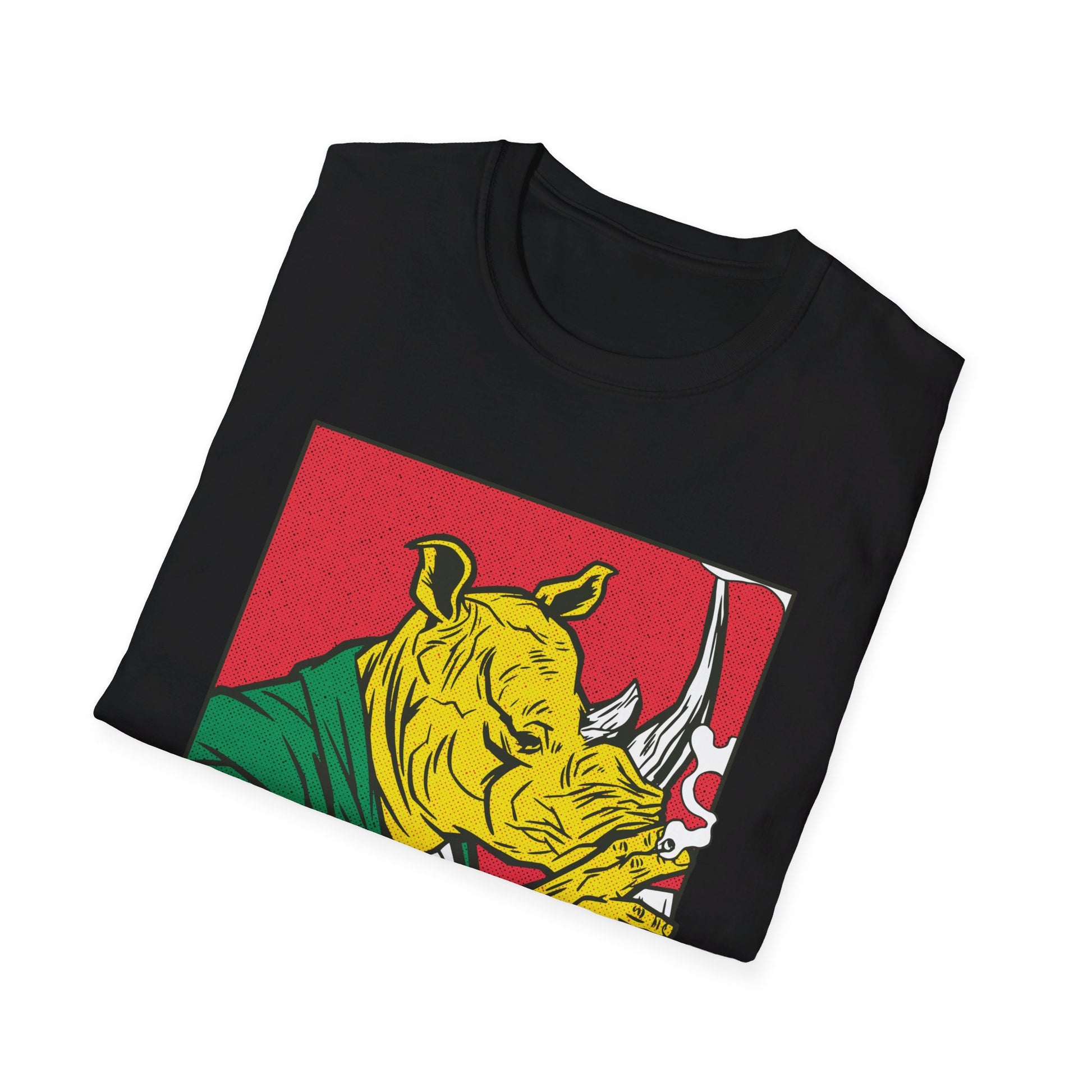 The Rhinoceros - Comic Mafia - Front Design - Premium Bio Unisex T-Shirt - Pure Face Streetwear