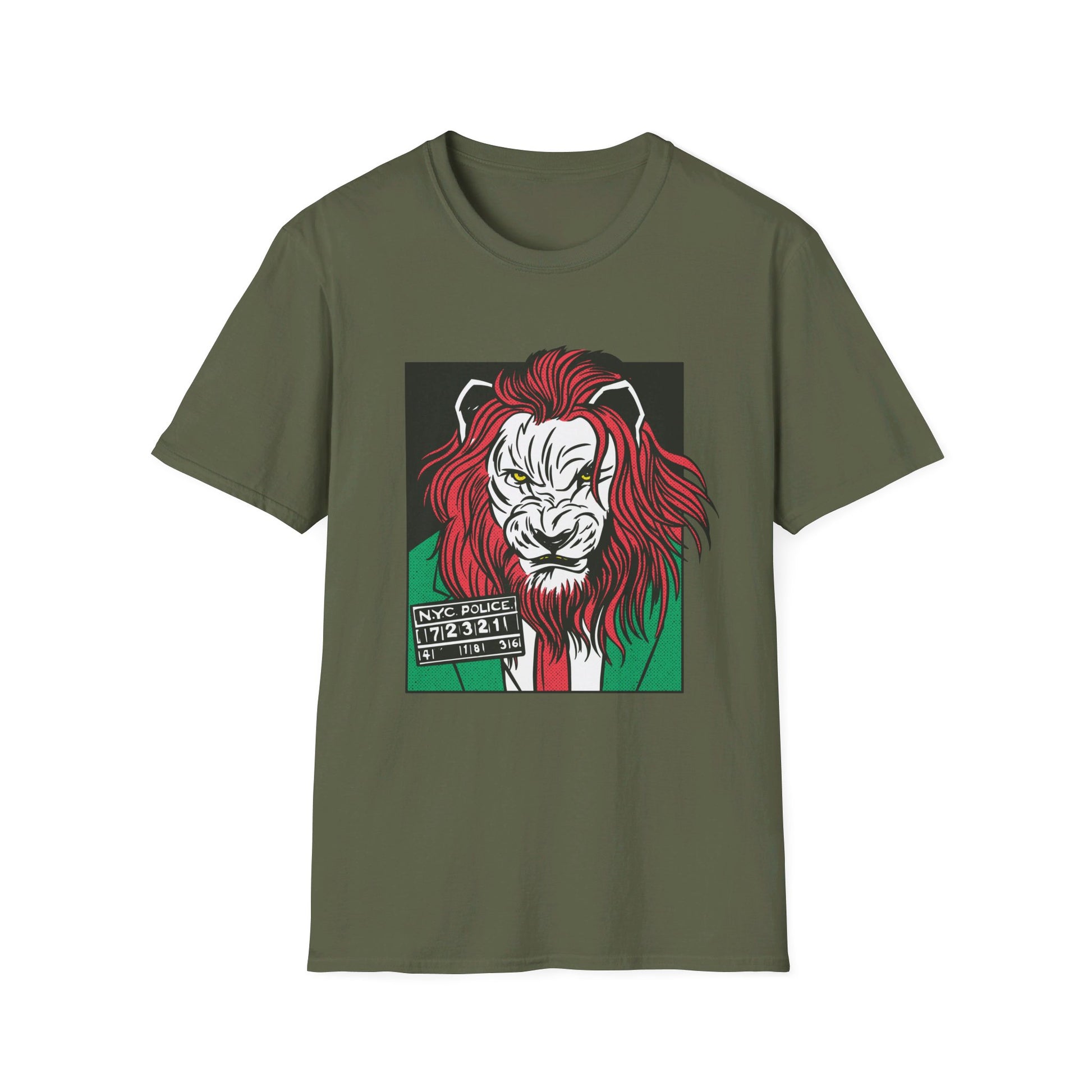 Lion Gangster - Comic Mafia - Front Design - Premium Bio Unisex T-Shirt - Pure Face Streetwear