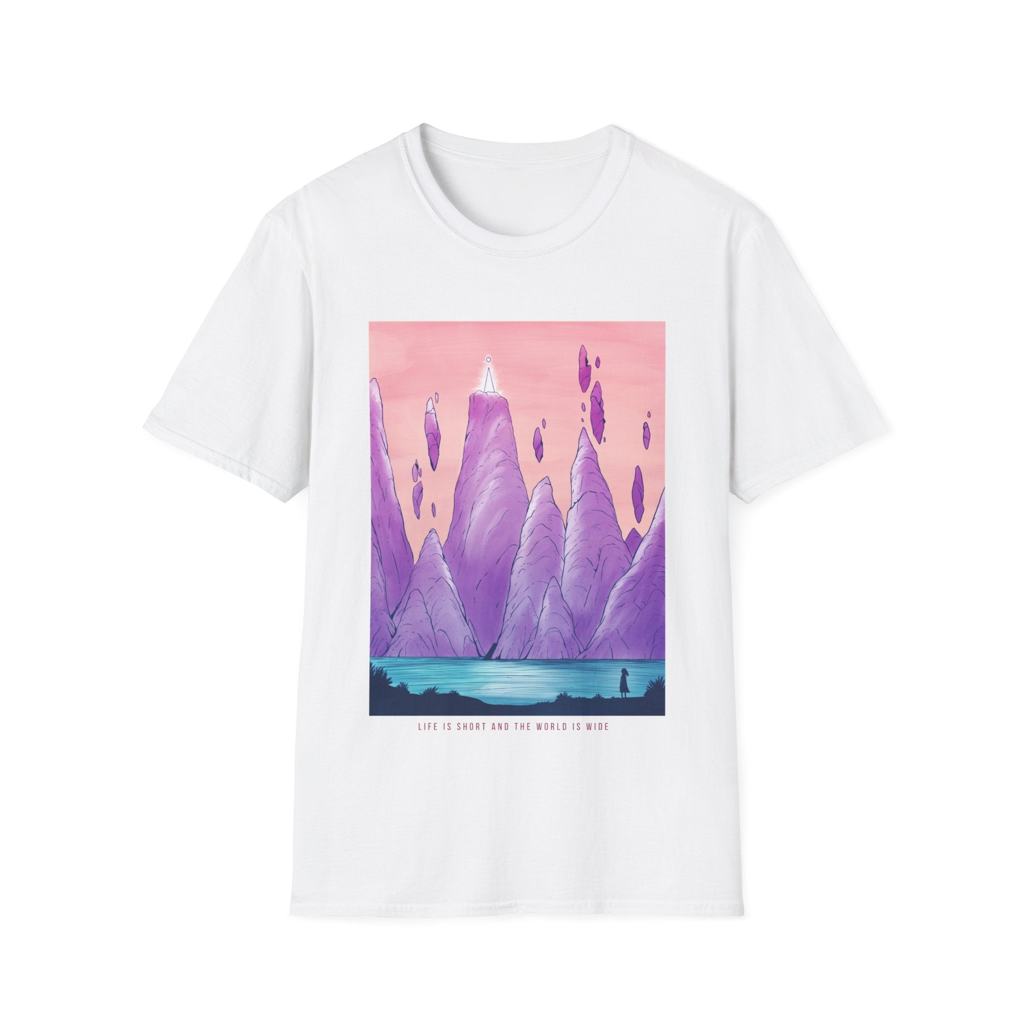 Floating Rocks - Watercolor Fantasy - Unisex T-Shirt