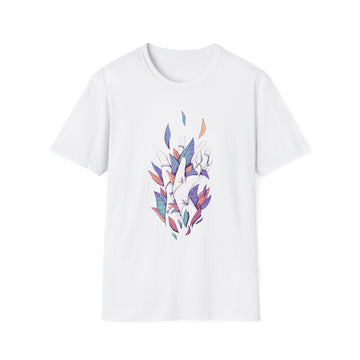 Hands with Color Leaves - Floral Hands - Unisex T-Shirt