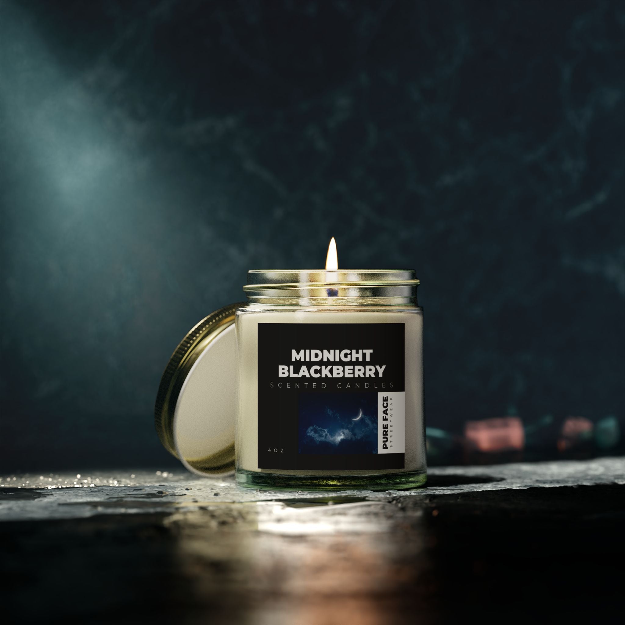 Midnight Blackberry Wax in 4oz & 9oz - Hand-Poured Scented Candles