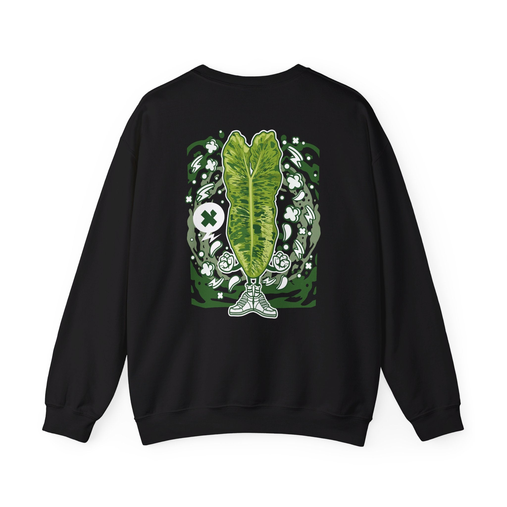 Paraiso Verde - Cartoon Plants - Back Design - Premium Unisex Heavy Blend™ Crewneck Sweatshirt