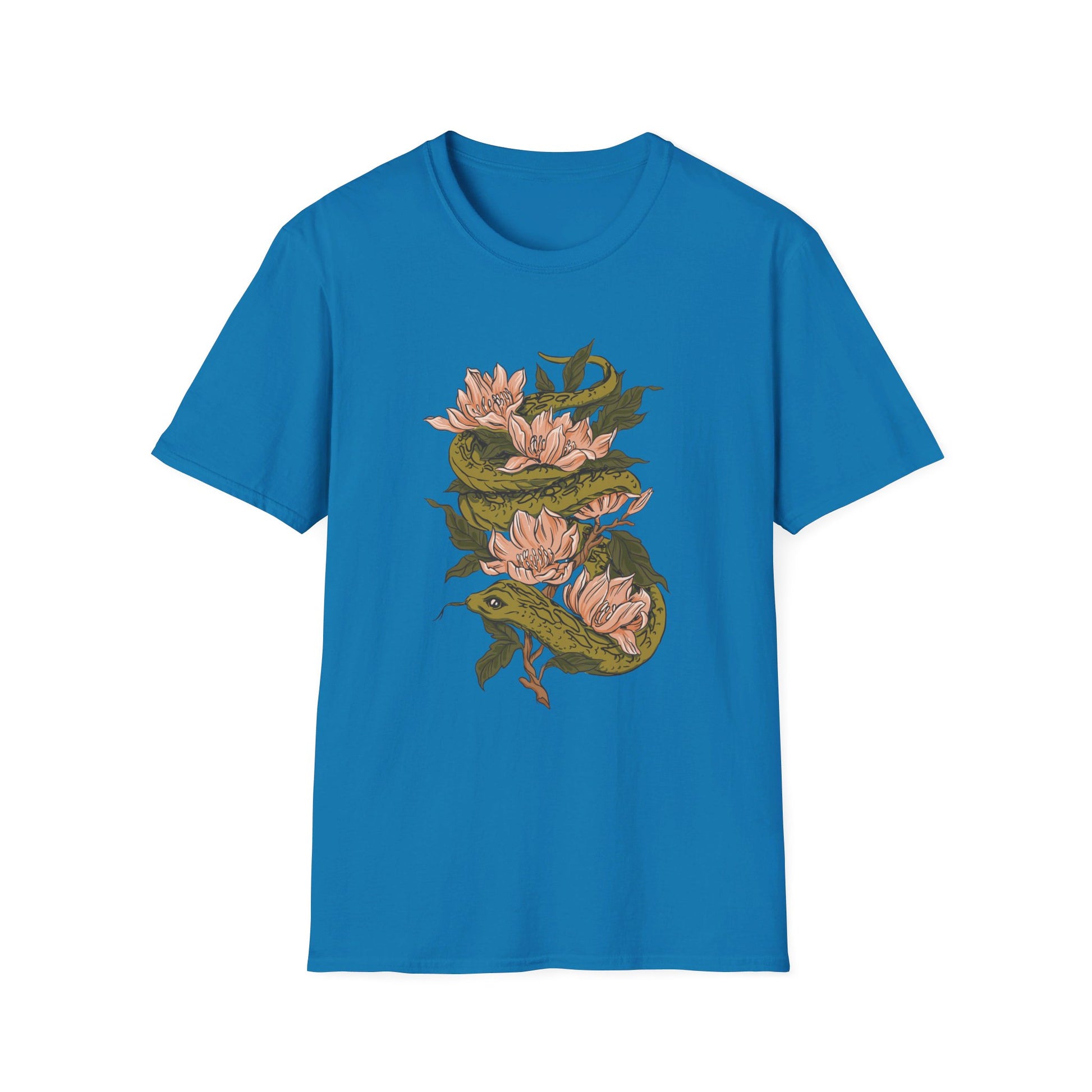 Snake Magnolia - Animals In Nature - Front Design - Premium Bio Unisex T-Shirt - Pure Face Streetwear