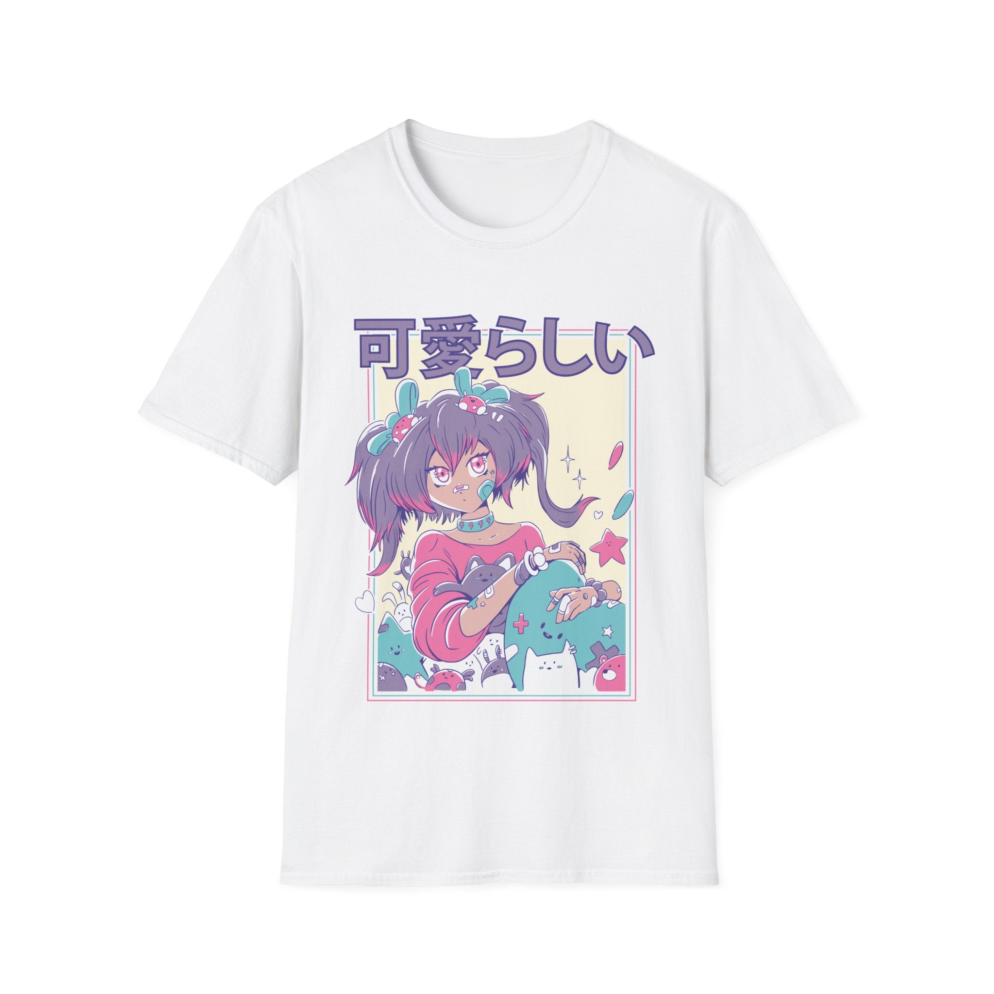 Cute Anime Girl with Ponytails - Harajuku Anime Girl - Unisex T-Shirt