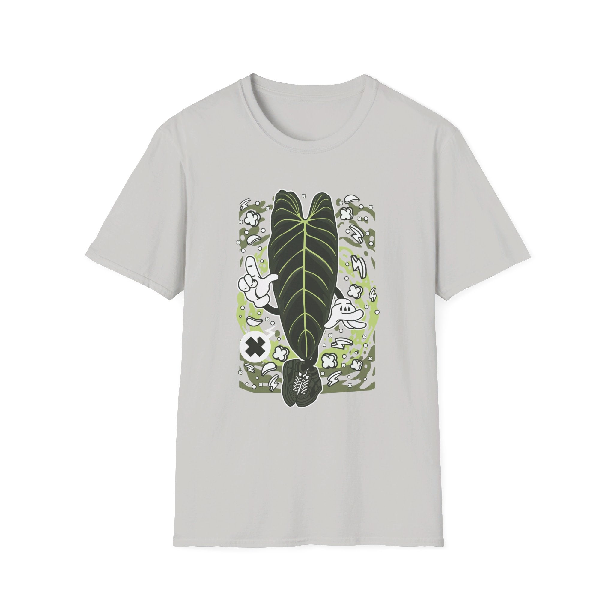 Philodendron Melanochrysum - Cartoon Plants - Front Design - Premium Bio Unisex T-Shirt