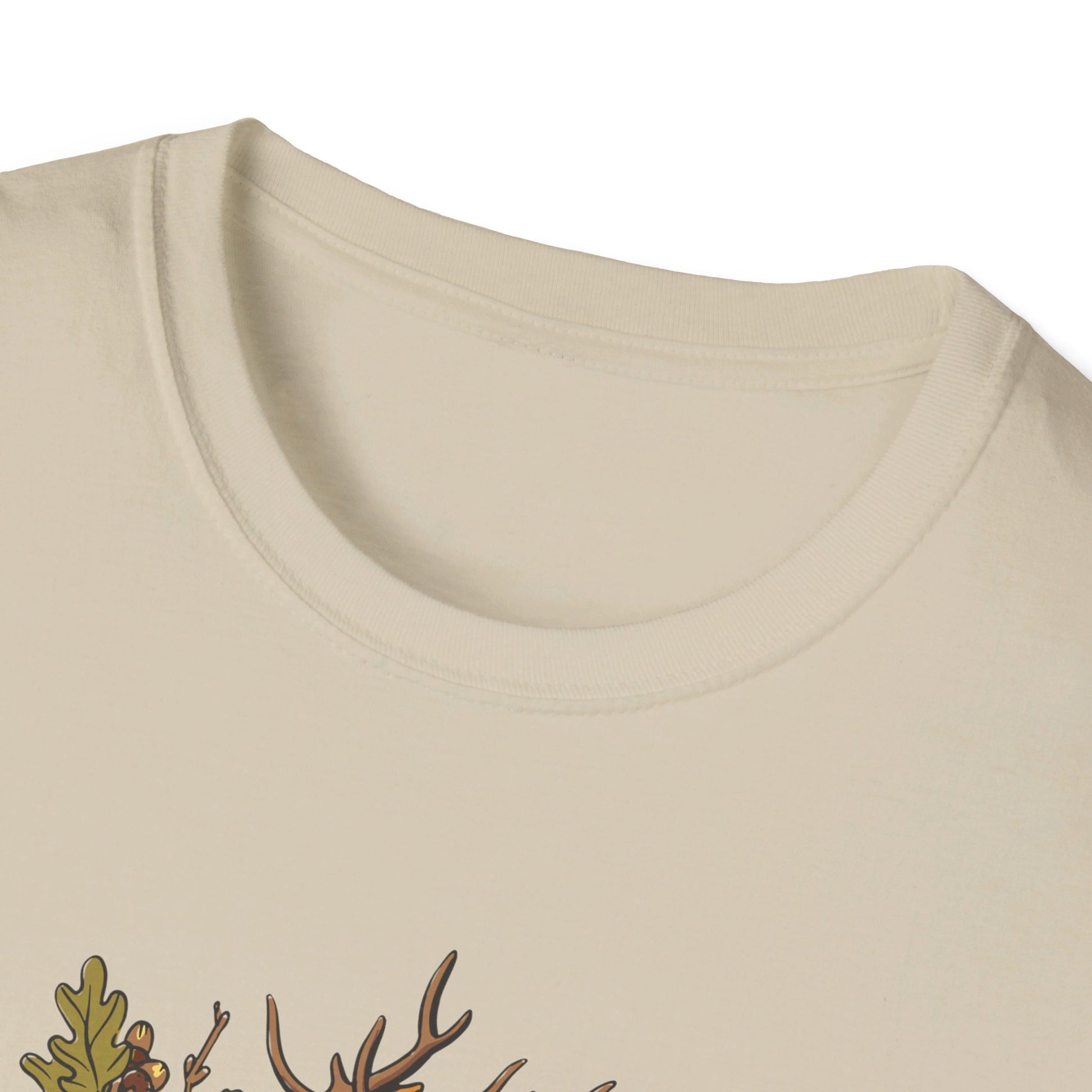 Deer Oak - Animals In Nature - Front Design - Premium Bio Unisex T-Shirt - Pure Face Streetwear