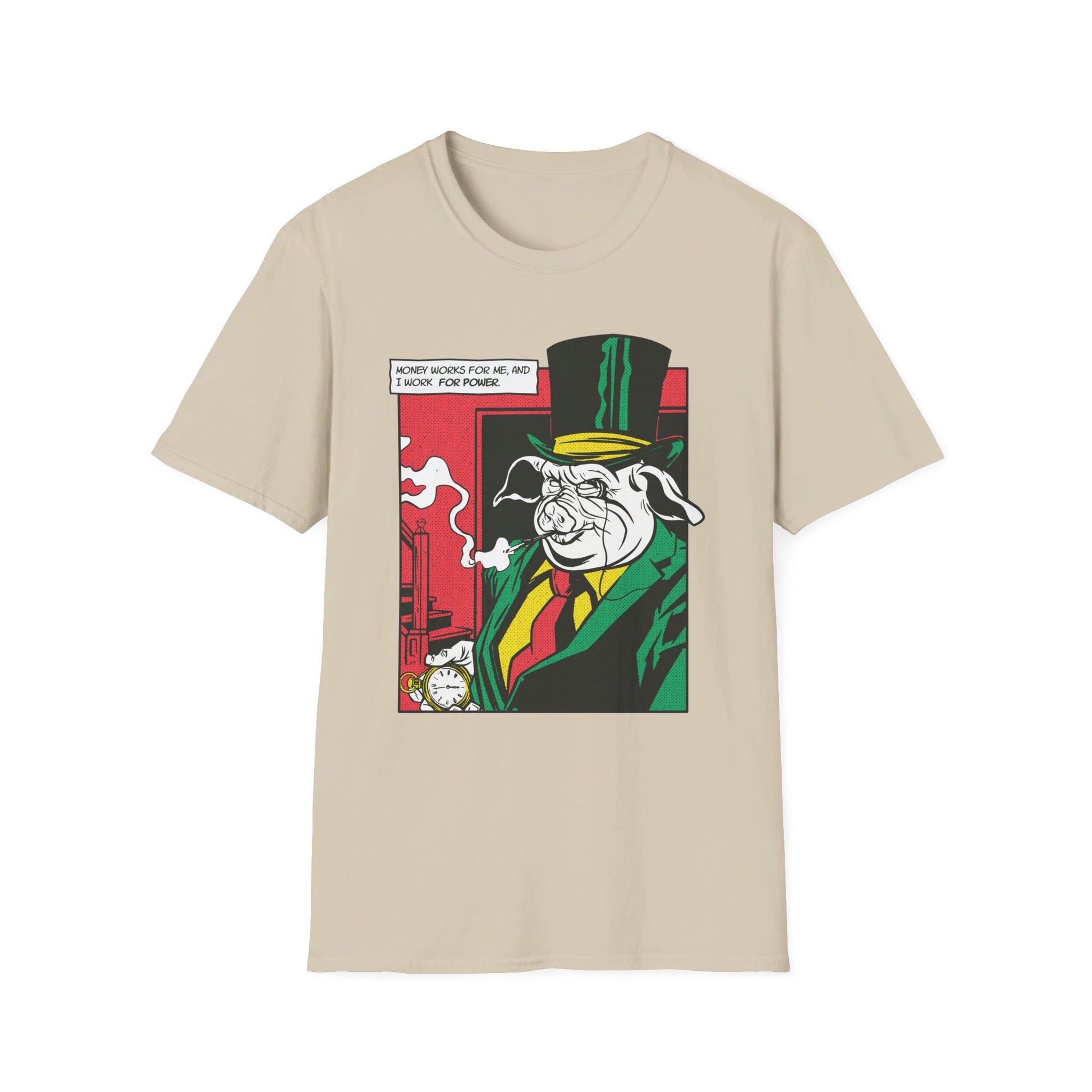 Mister Pig Money Man - Comic Mafia - Front Design - Premium Bio Unisex T-Shirt - Pure Face Streetwear